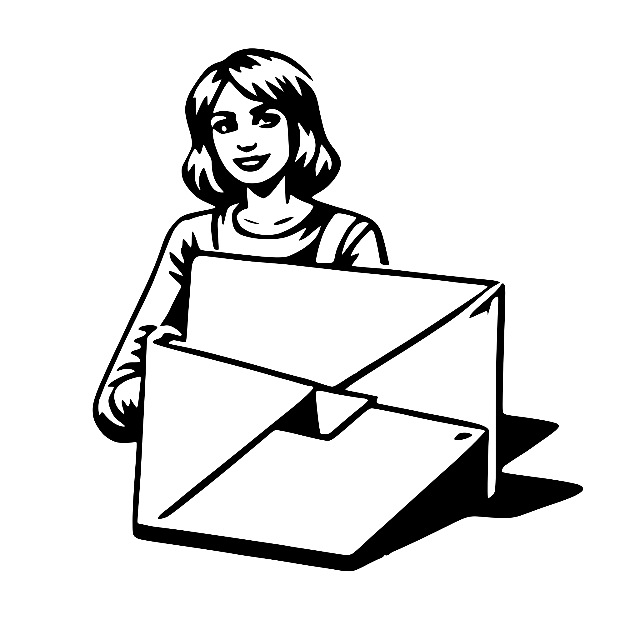 AI-generated SVG of a love letters