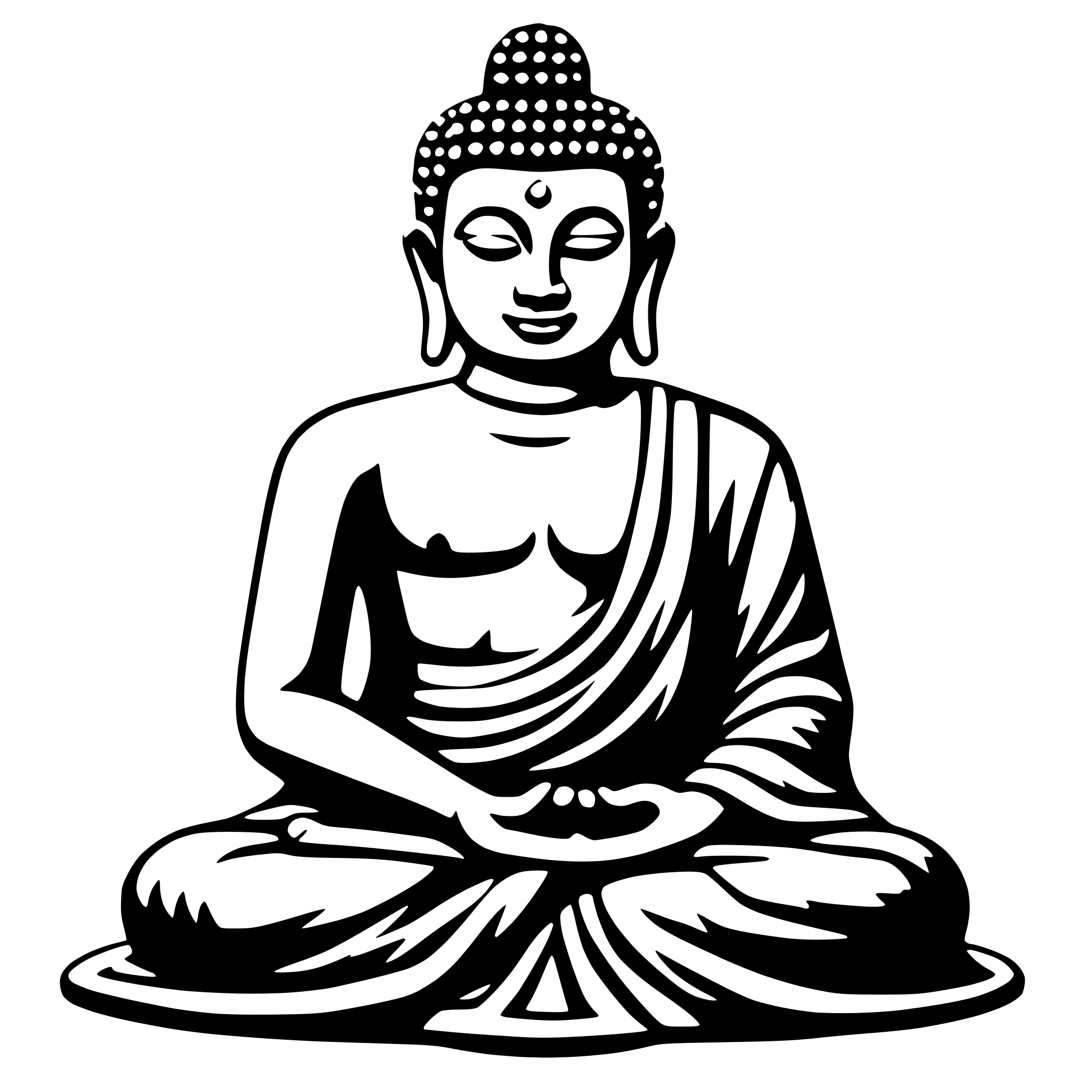 AI-generated SVG of a buddha