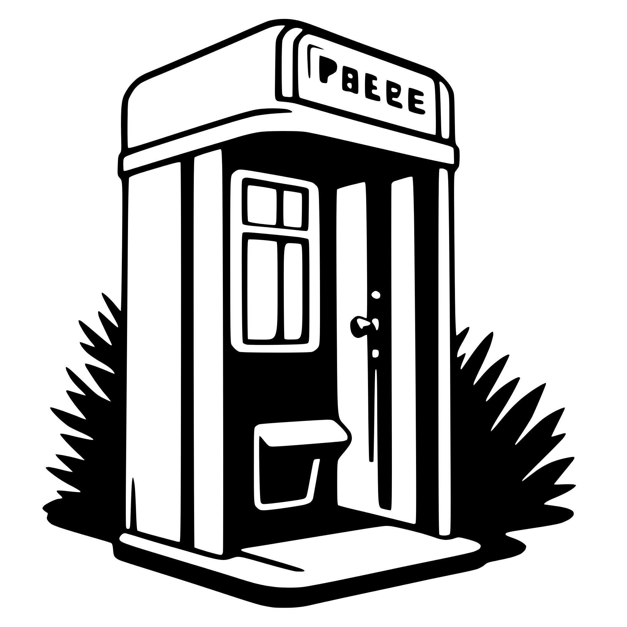 AI-generated SVG of a phone booth