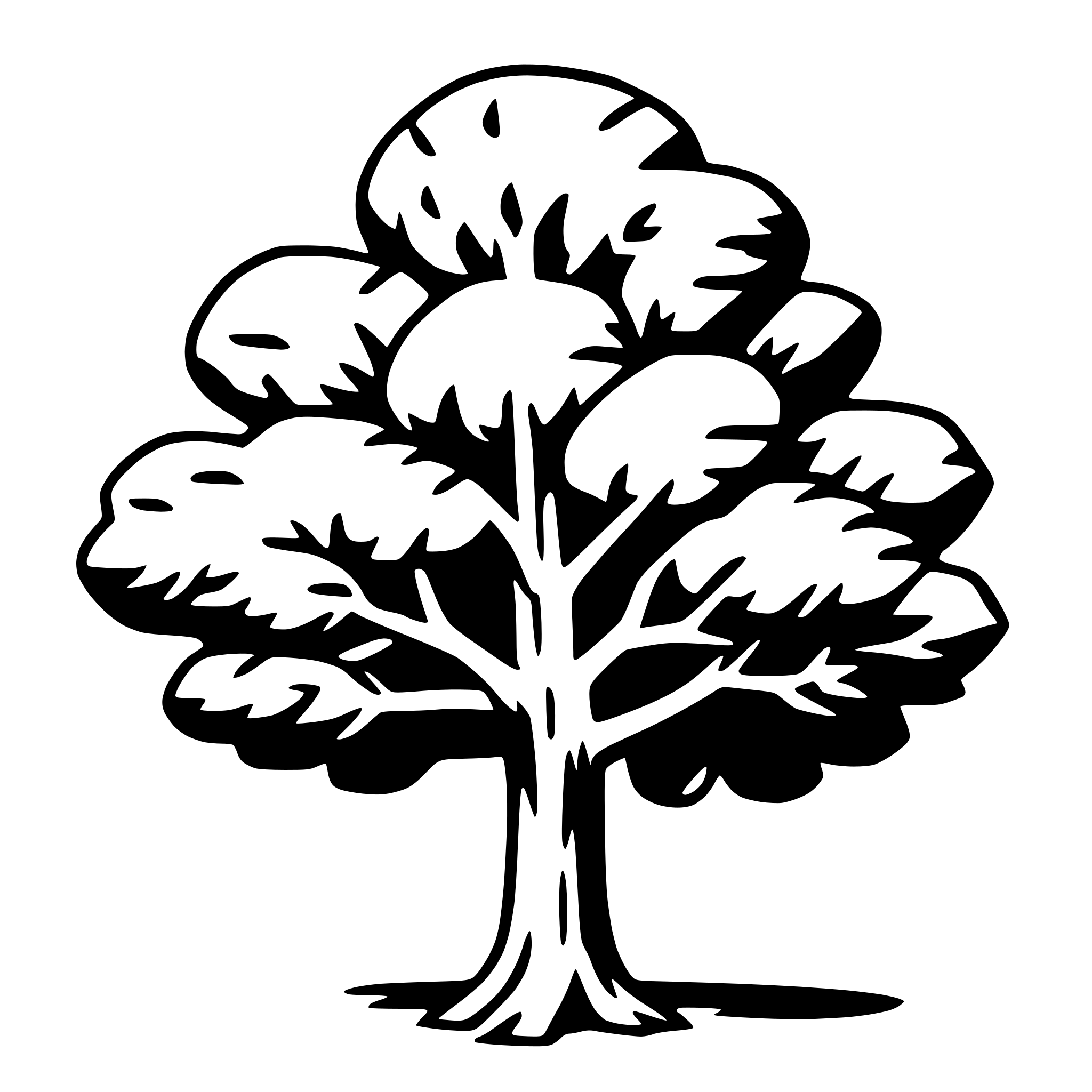 AI-generated SVG of a oak tree