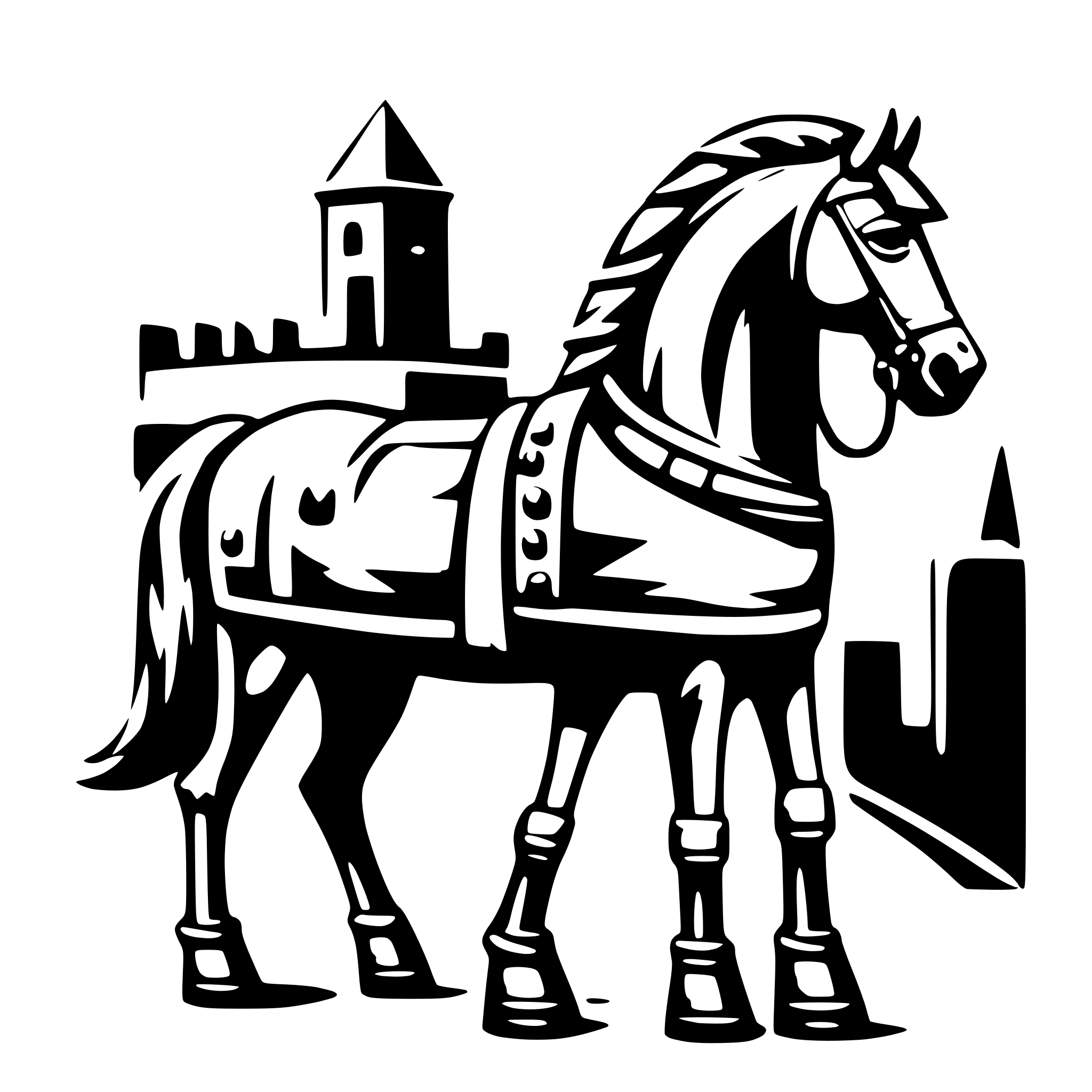 AI-generated SVG of a trojan horse as an icon