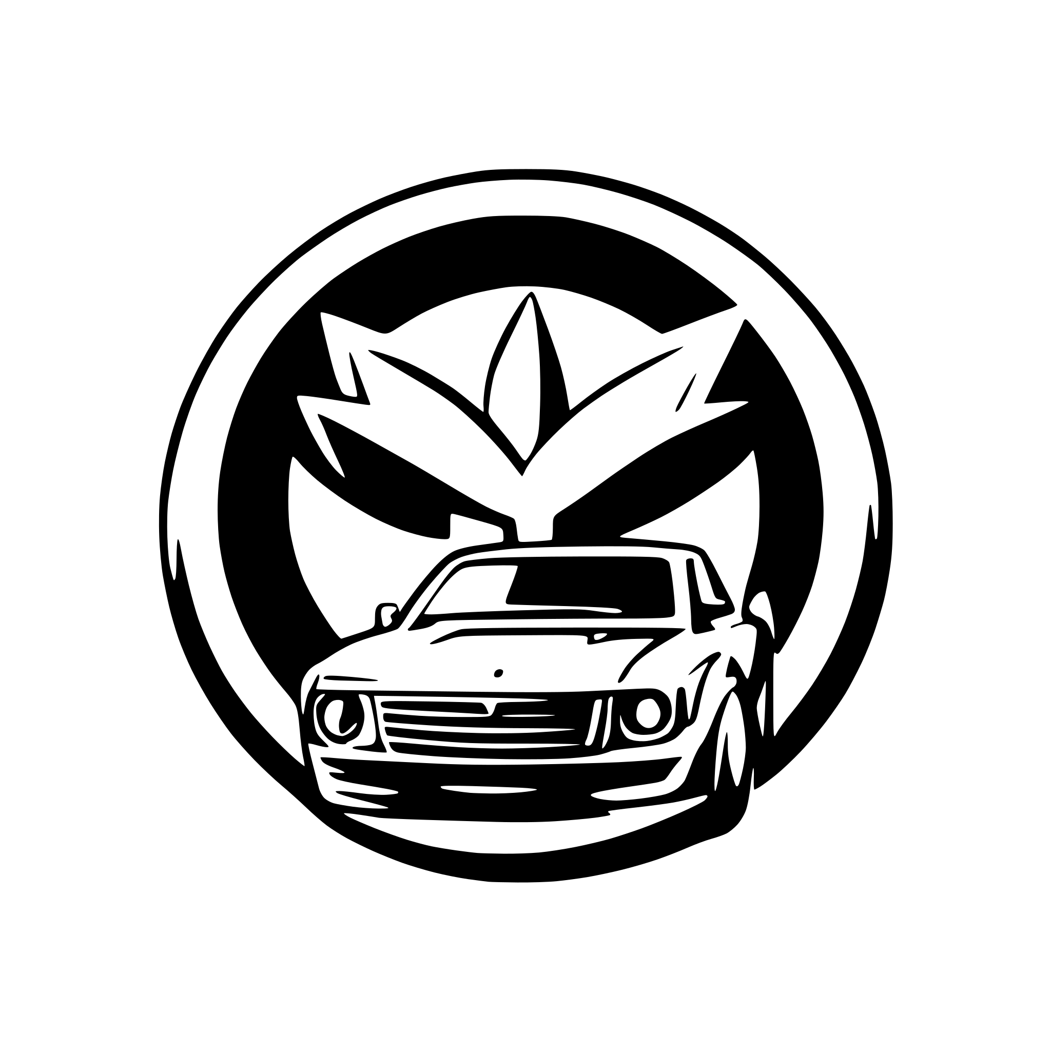 AI-generated SVG of a mazda rx-3 logo