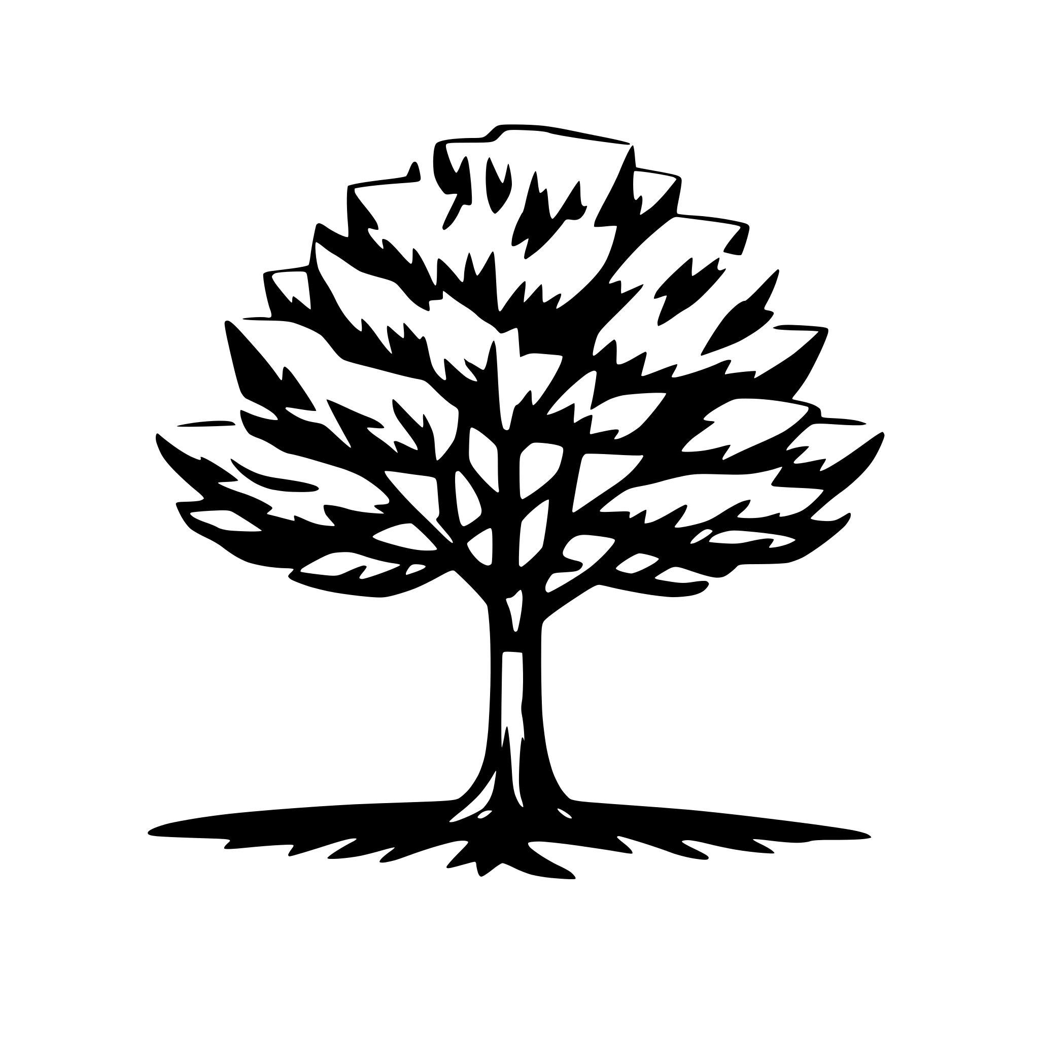 AI-generated SVG of 'single fall tree'
