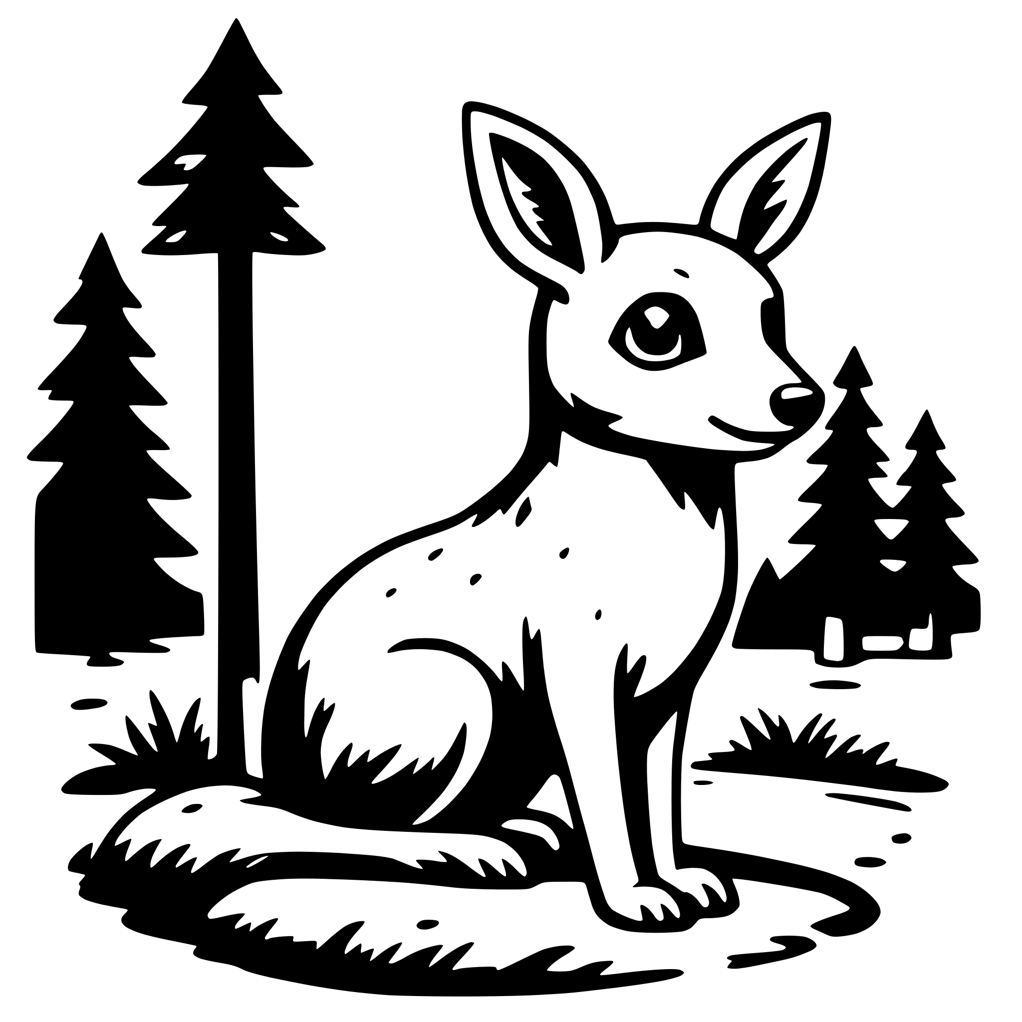 AI-generated SVG of 'woodland creature'