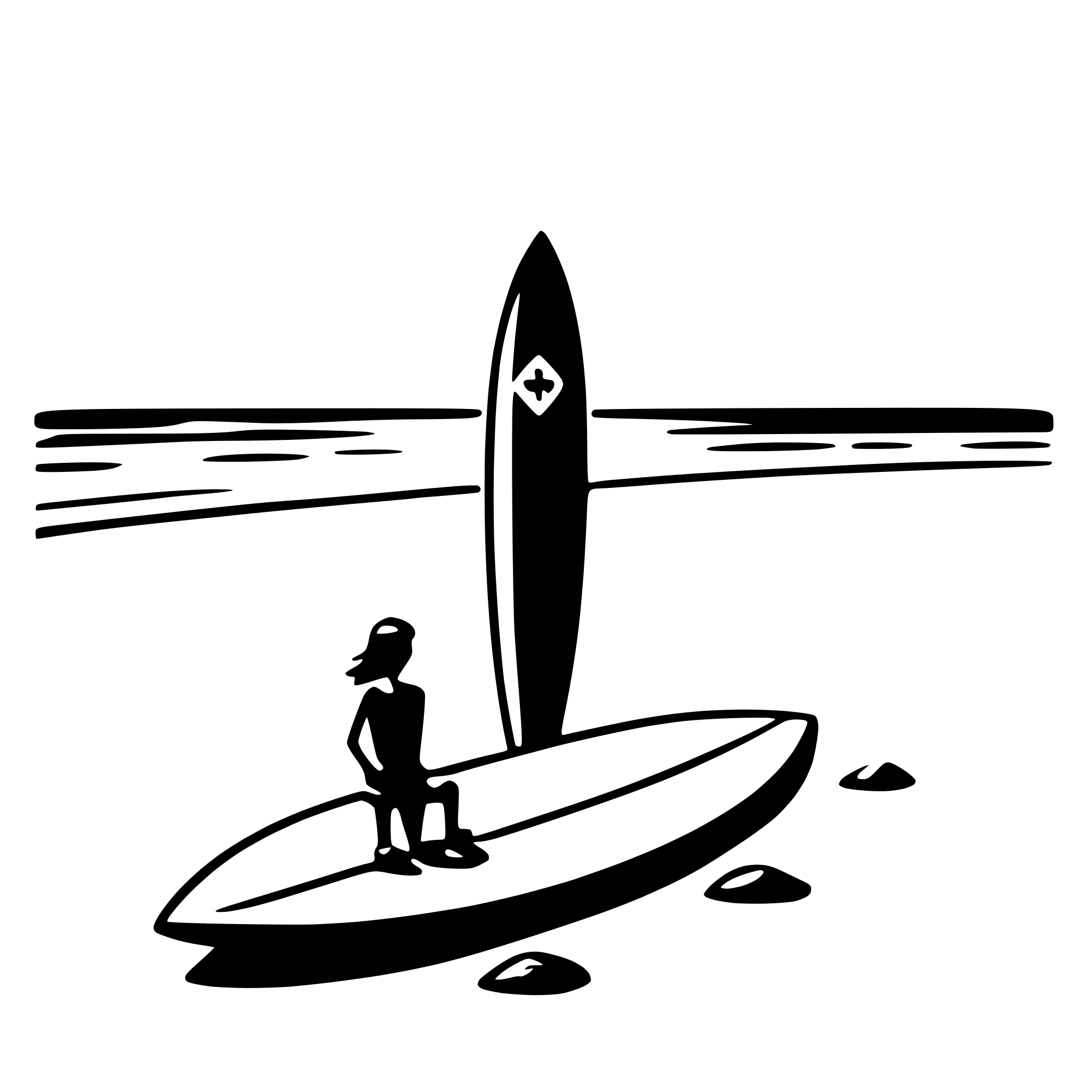 AI-generated SVG of a beach with surfboard