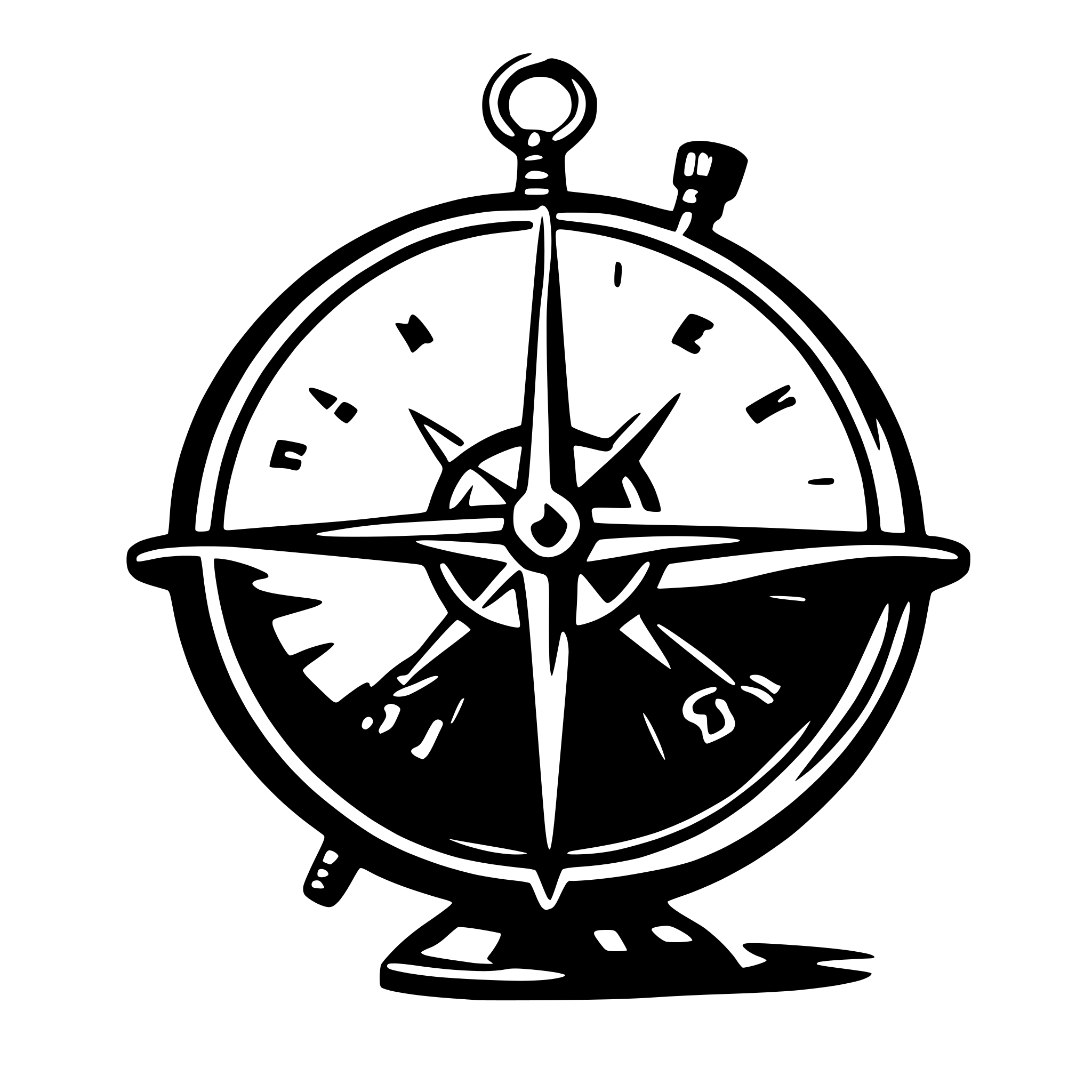 AI-generated SVG of 'globe and compass'