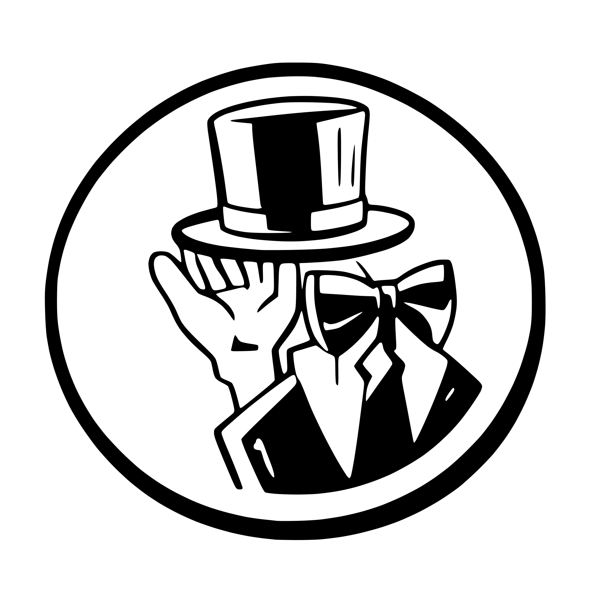 AI-generated SVG of a the hand that removes the hat and bow tie