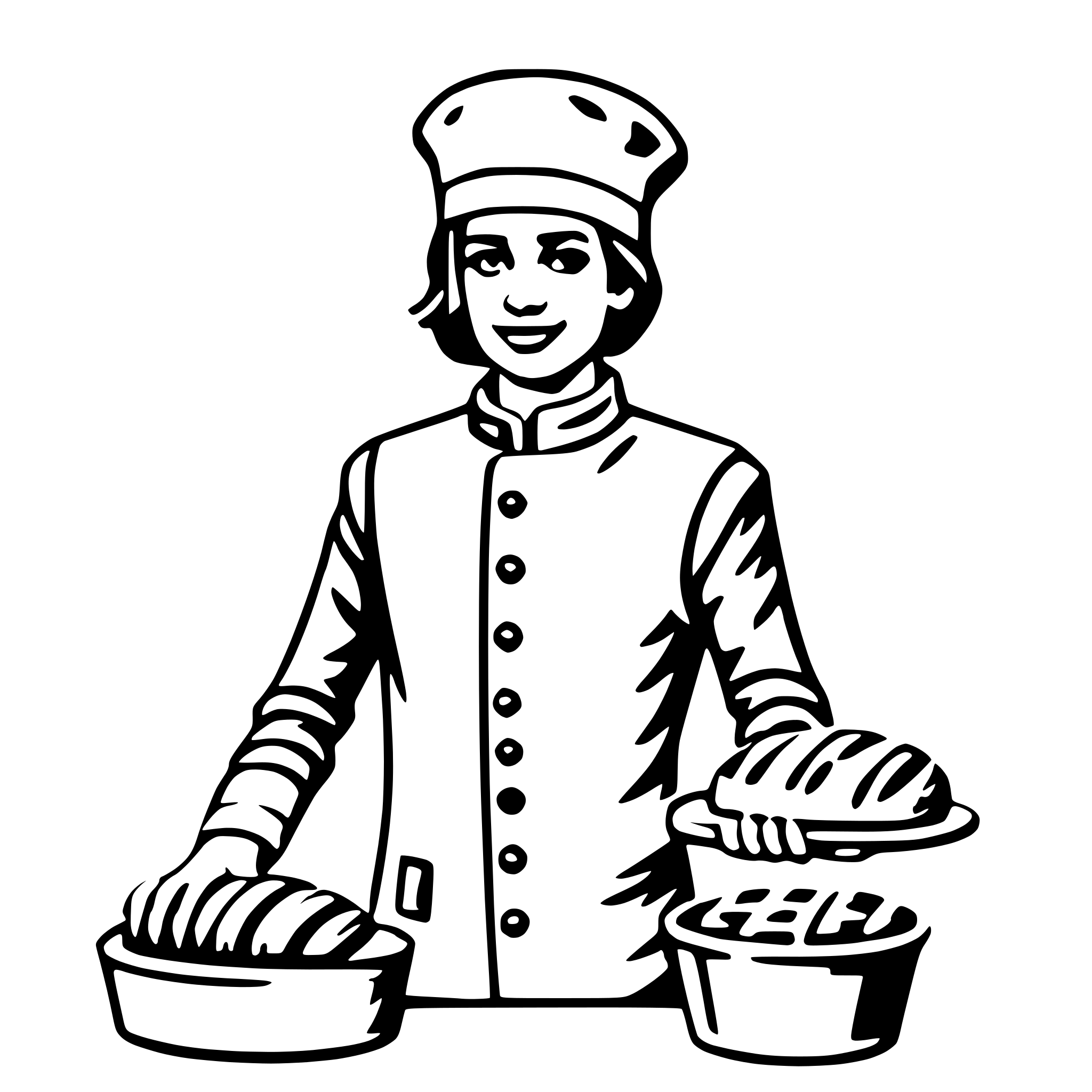 AI-generated SVG of a baker