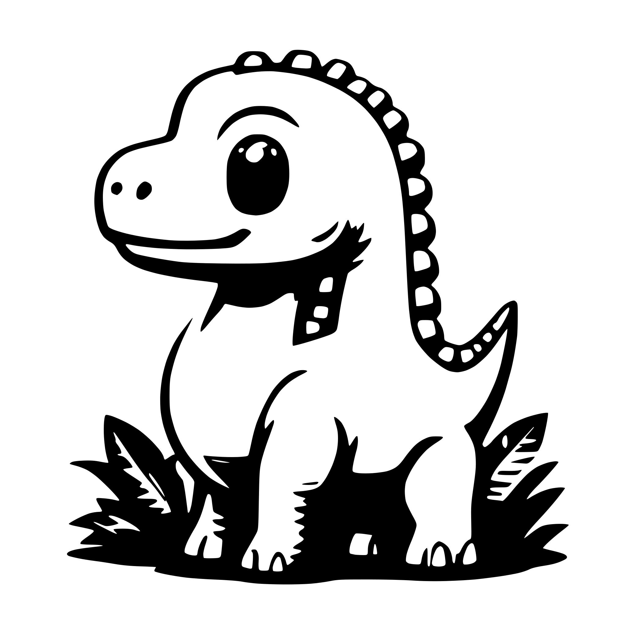 AI-generated SVG of 'cute pink dinosaur'