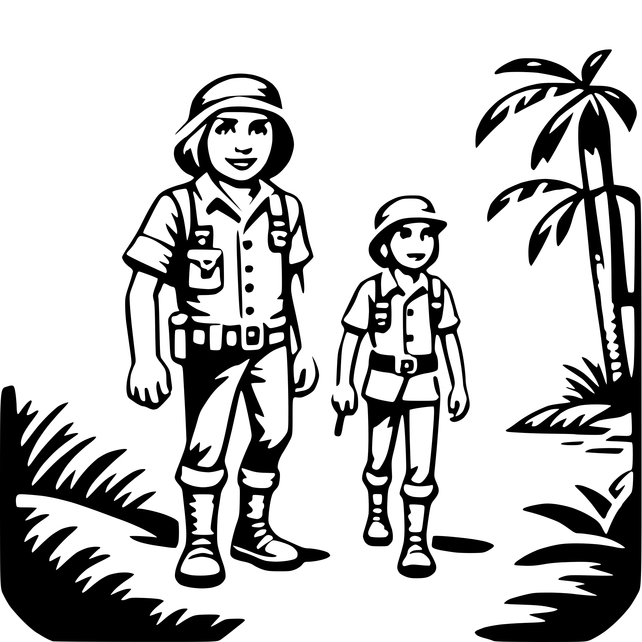 AI-generated SVG of 'jungle explorer'