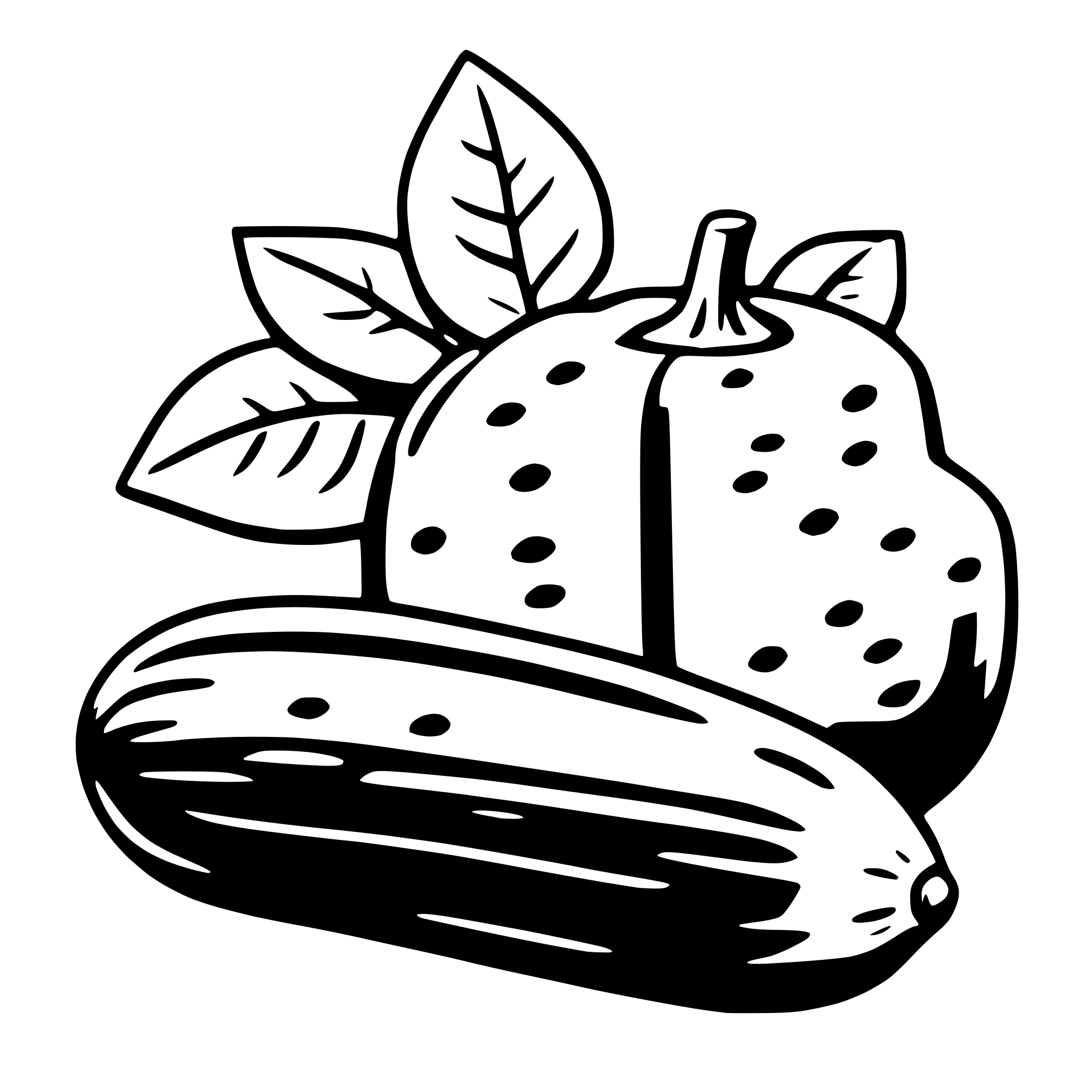 AI-generated SVG of a cucumber