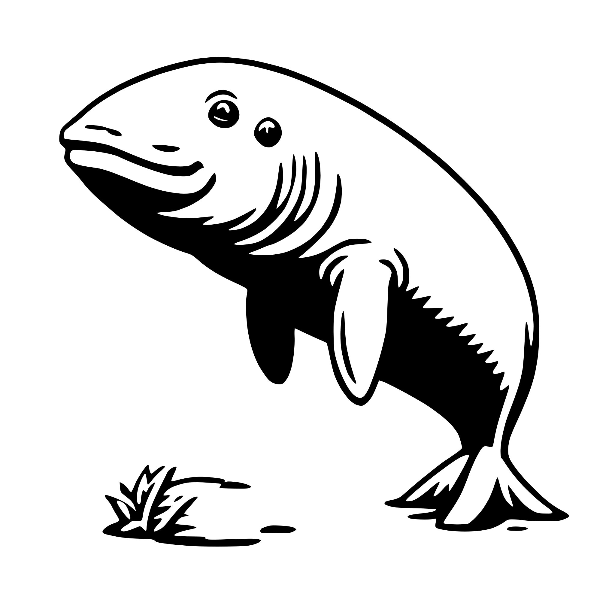 AI-generated SVG of a dugong