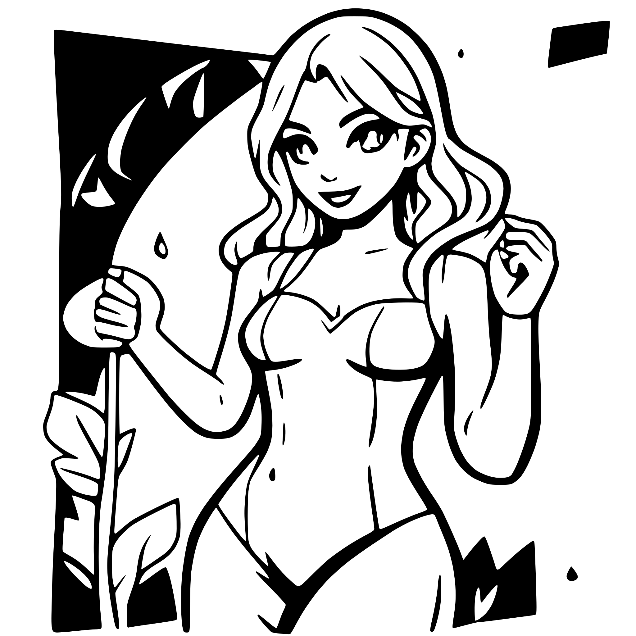 AI-generated SVG of a sexy mermaid