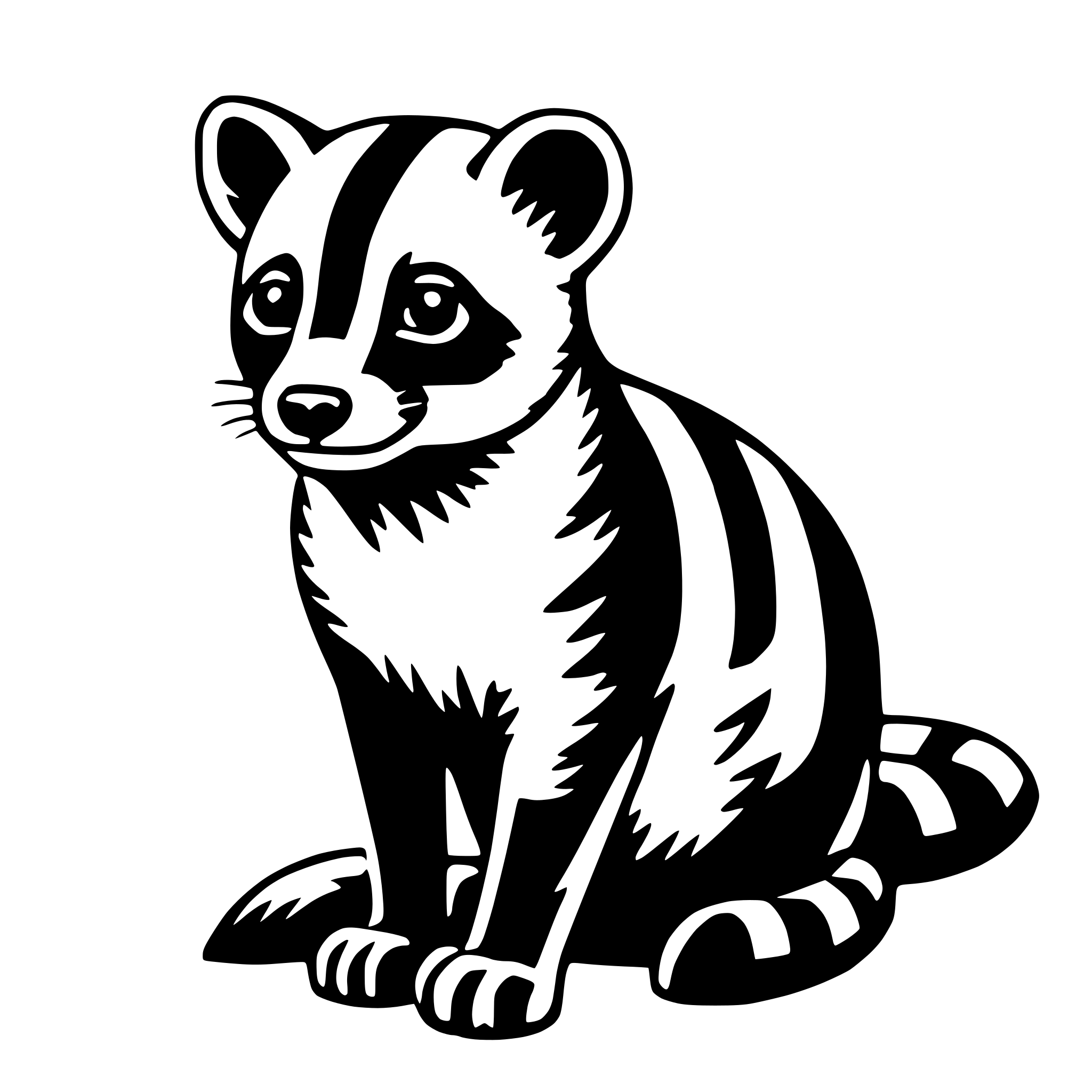 AI-generated SVG of a civet