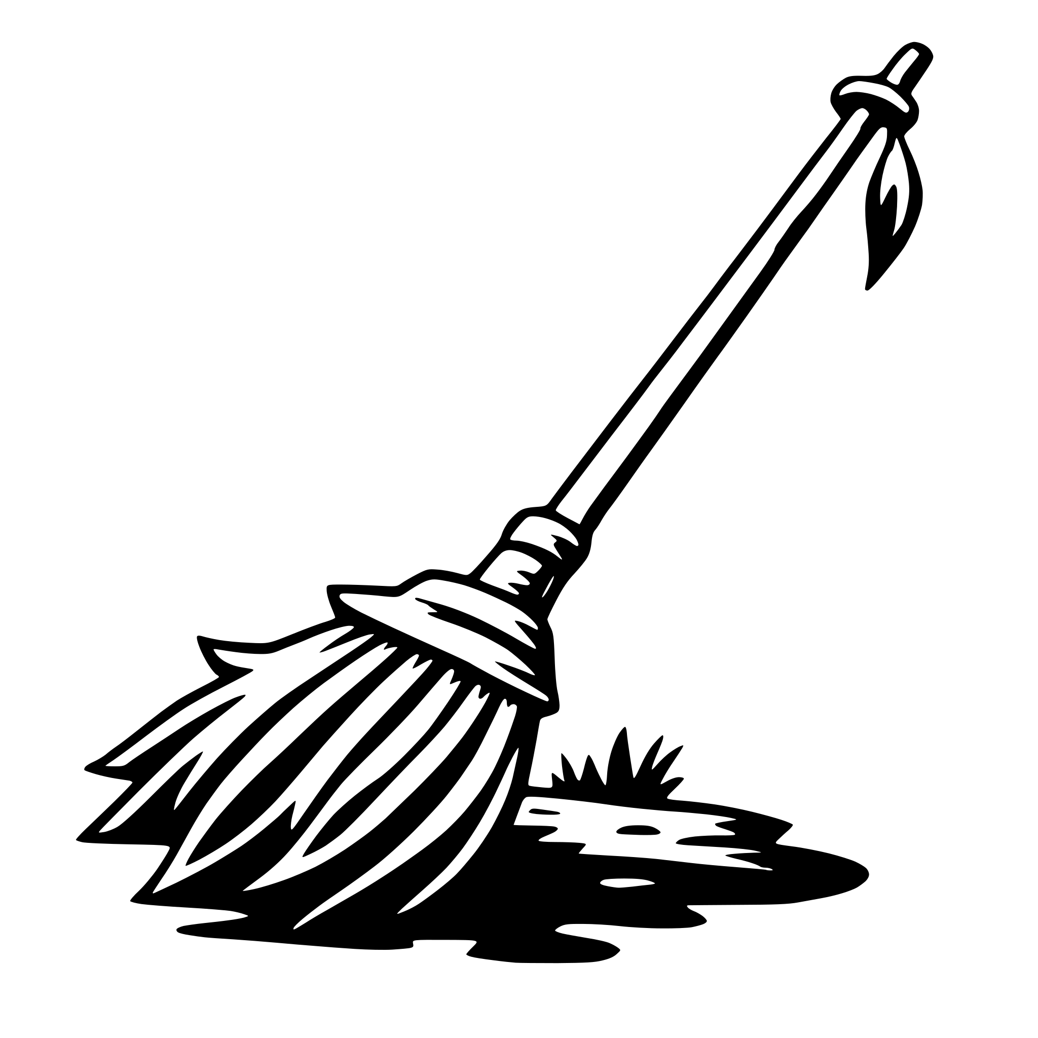 AI-generated SVG of a witch's broom