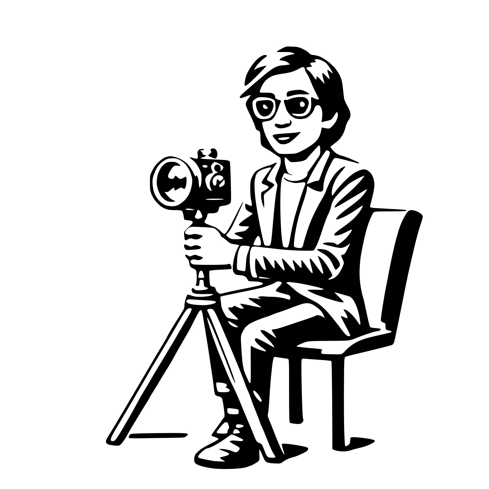 AI-generated SVG of a film director