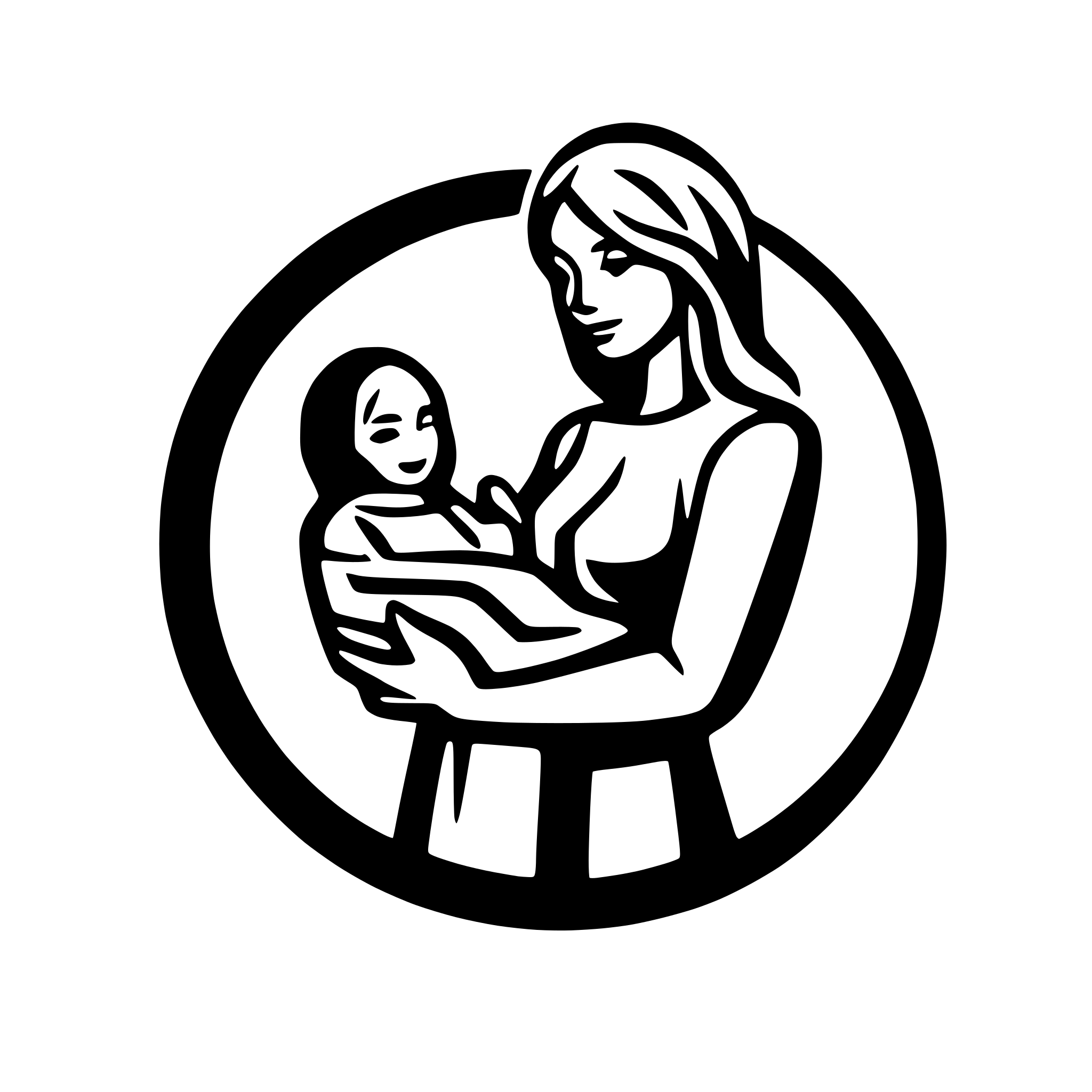 AI-generated SVG of 'create a logo which is an abstract mother holding her new born baby using all letters ELMI clearly as shapes and mother's and baby's parts.'