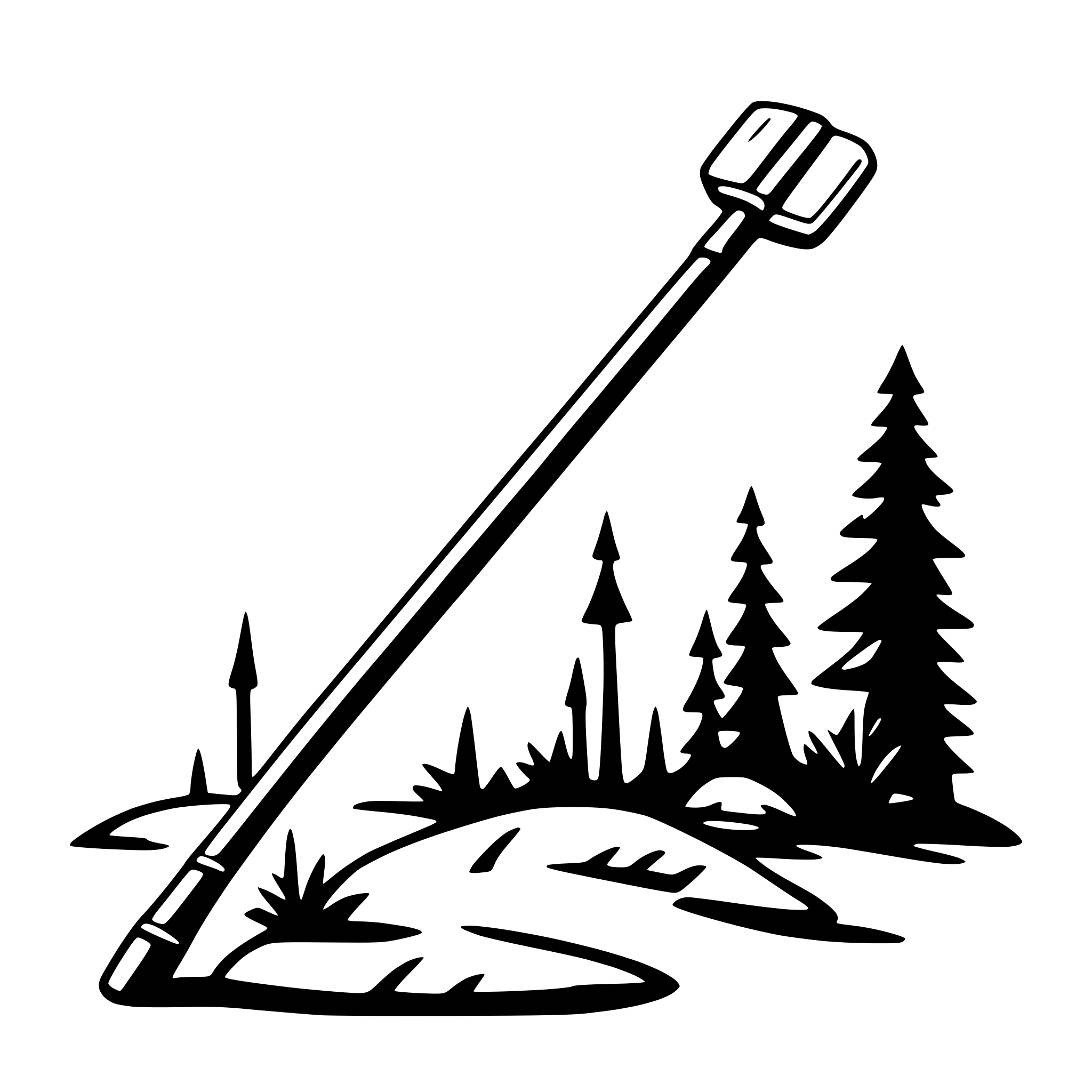 AI-generated SVG of a hiking stick