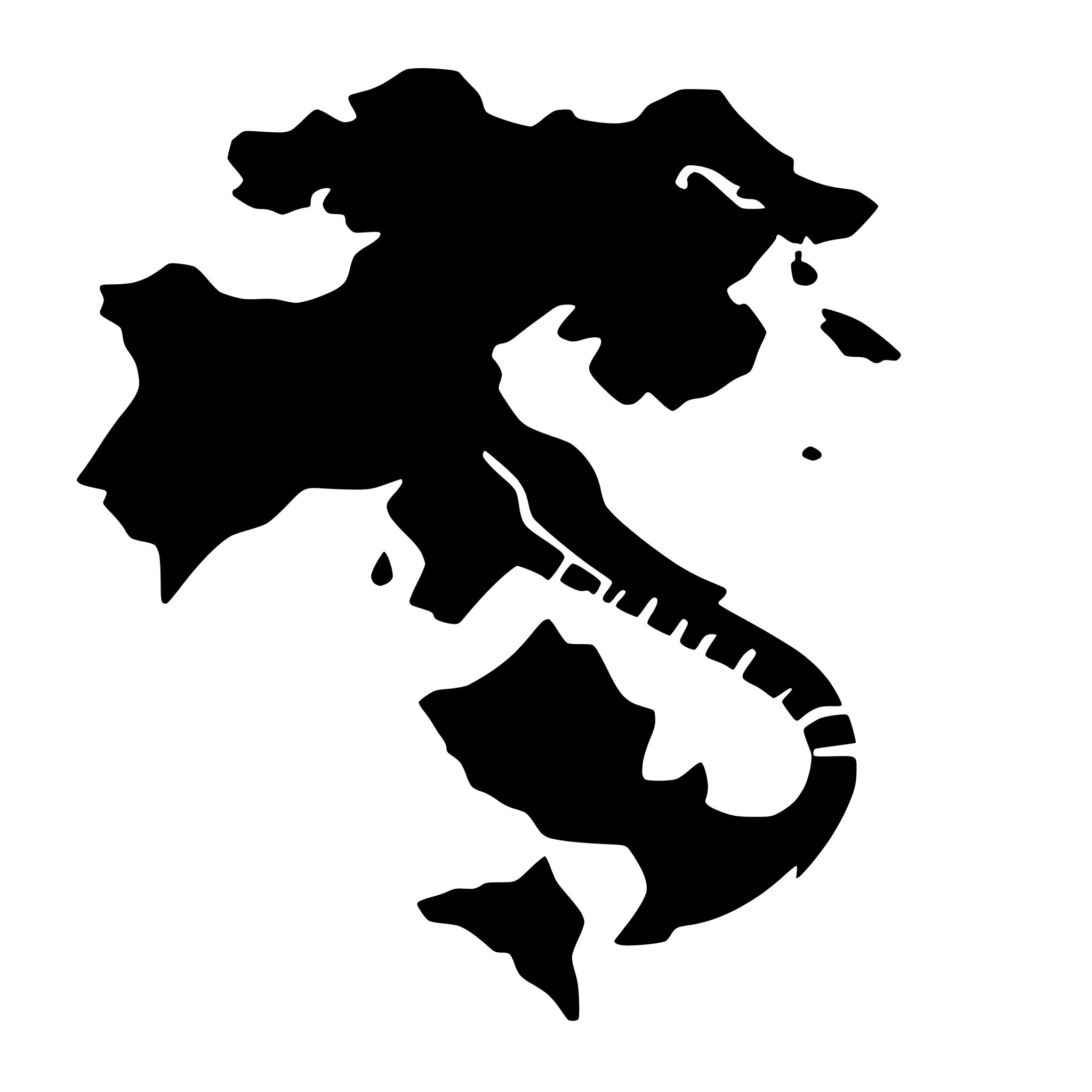 AI-generated SVG of a asia continent map