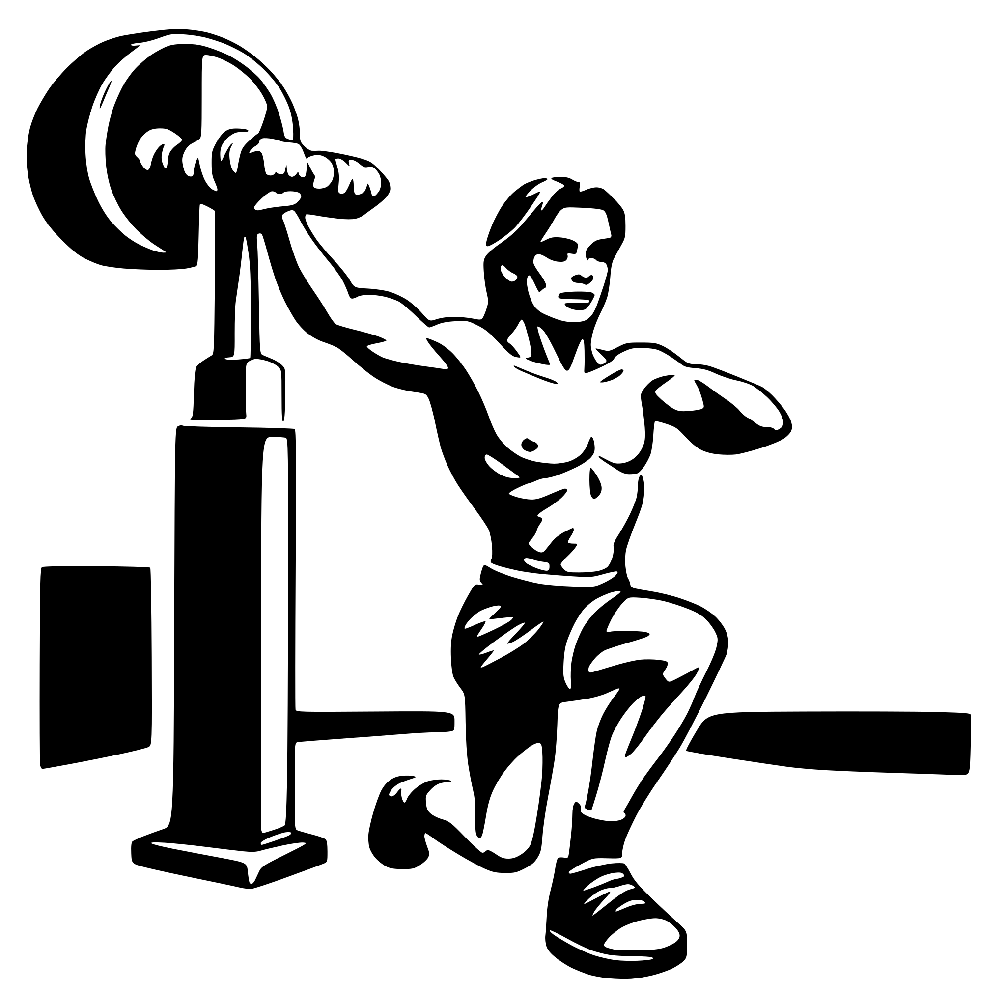 AI-generated SVG of 'crossfit'