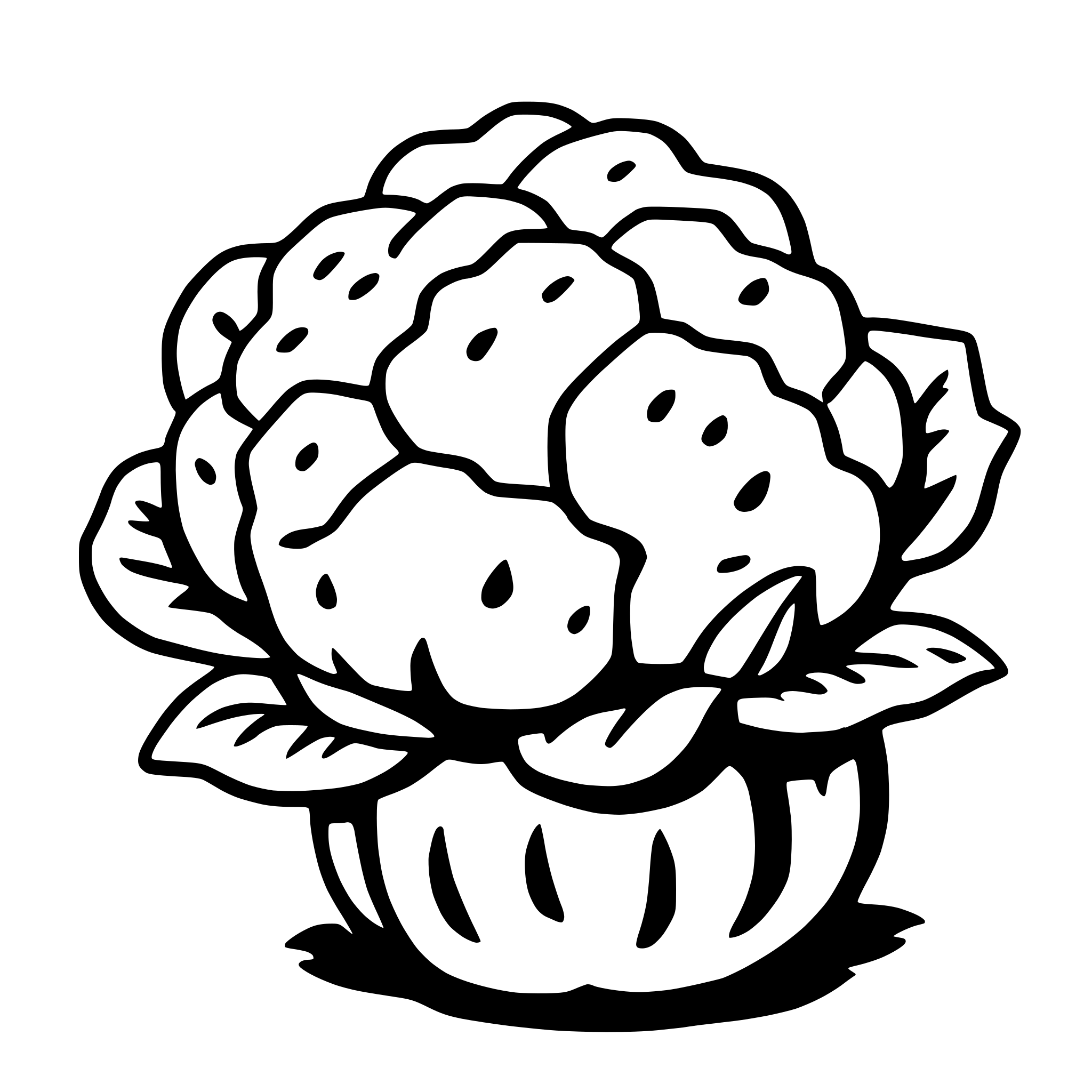 AI-generated SVG of 'cauliflower'