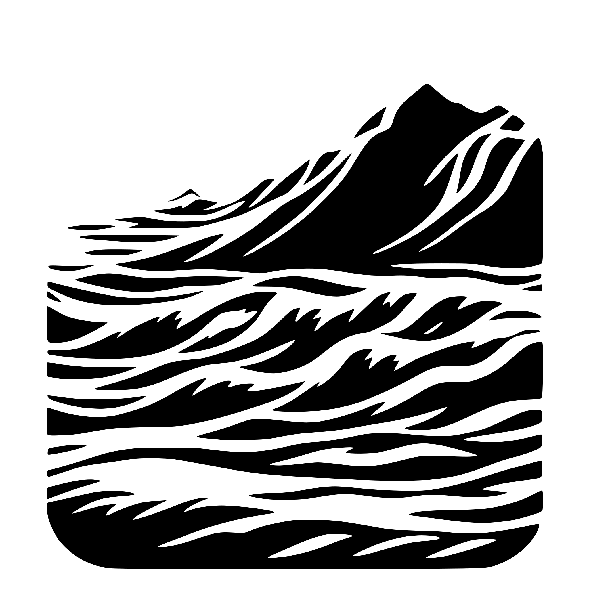 AI-generated SVG of 'black waves in a rectangle'