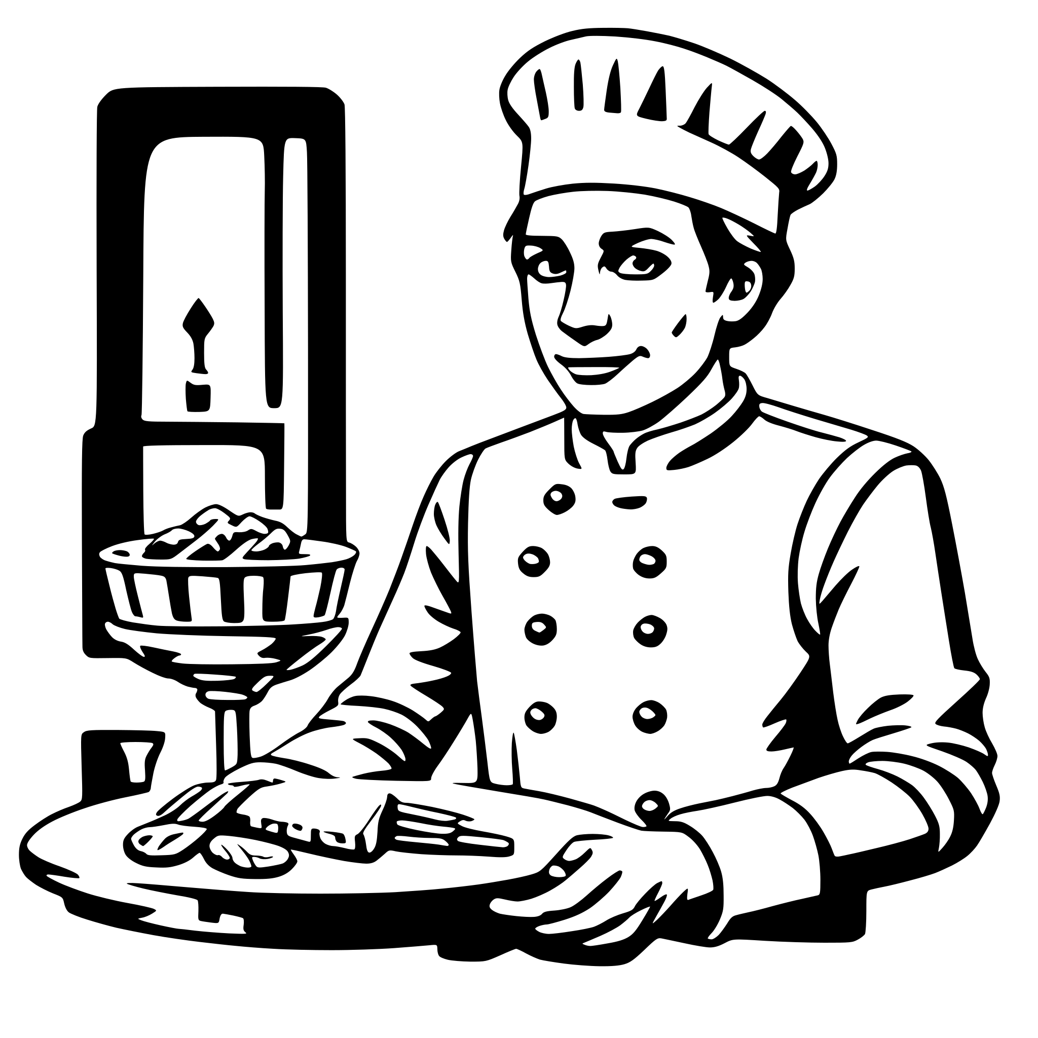 AI-generated SVG of a chef