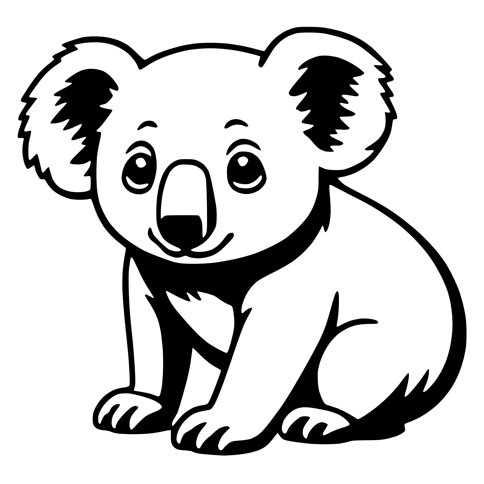 AI-generated SVG of a koala