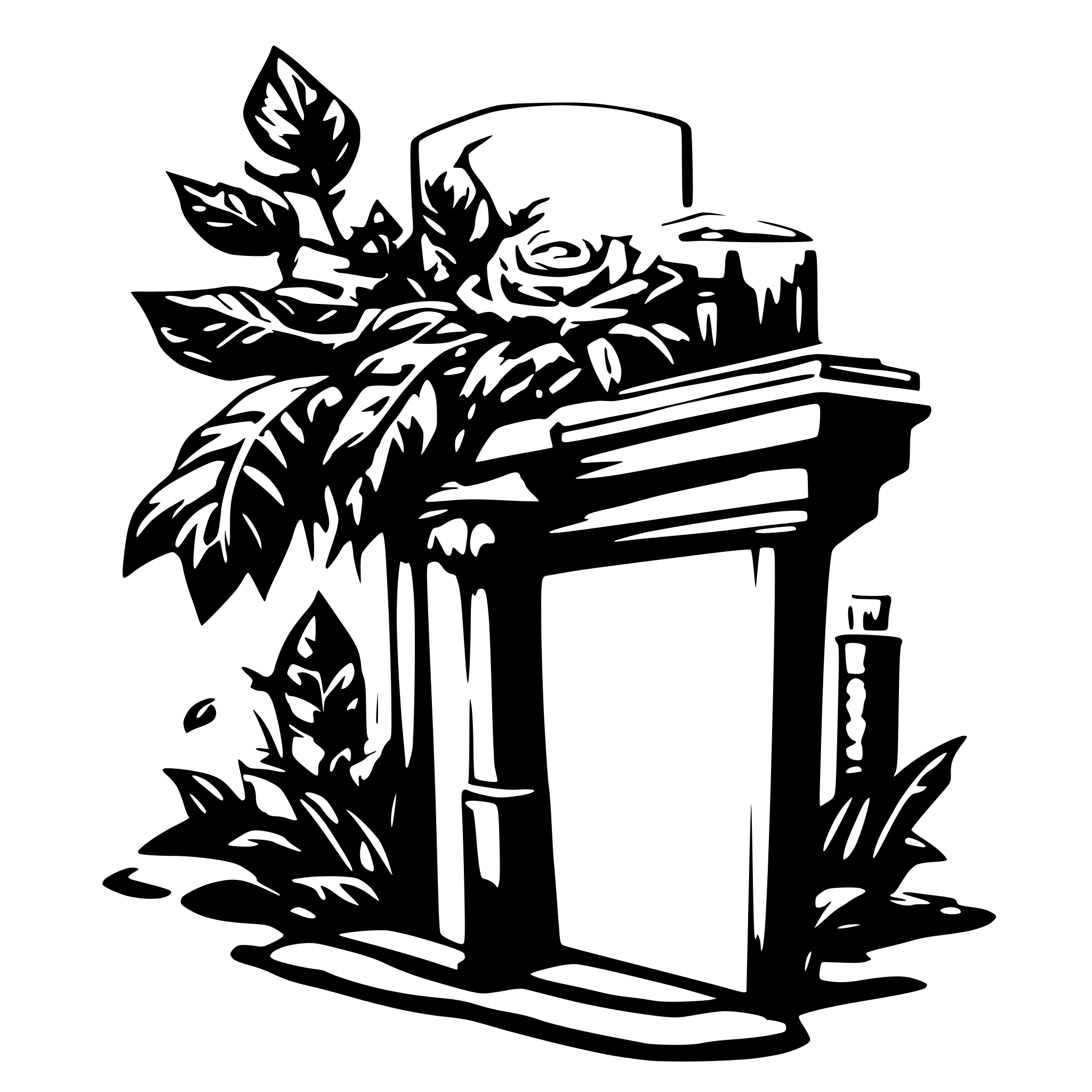 AI-generated SVG of a funeral