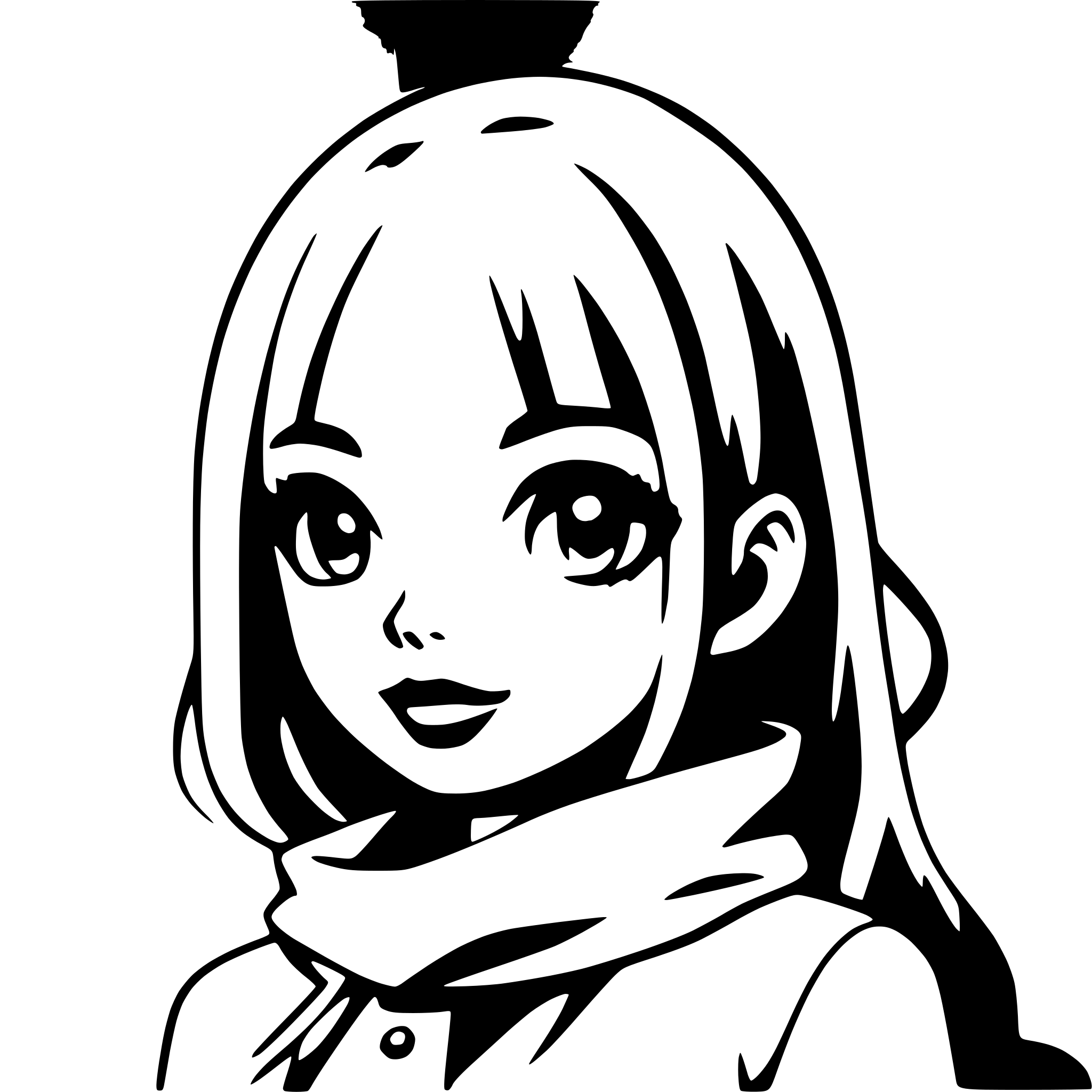 AI-generated SVG of 'girl with magical aura'