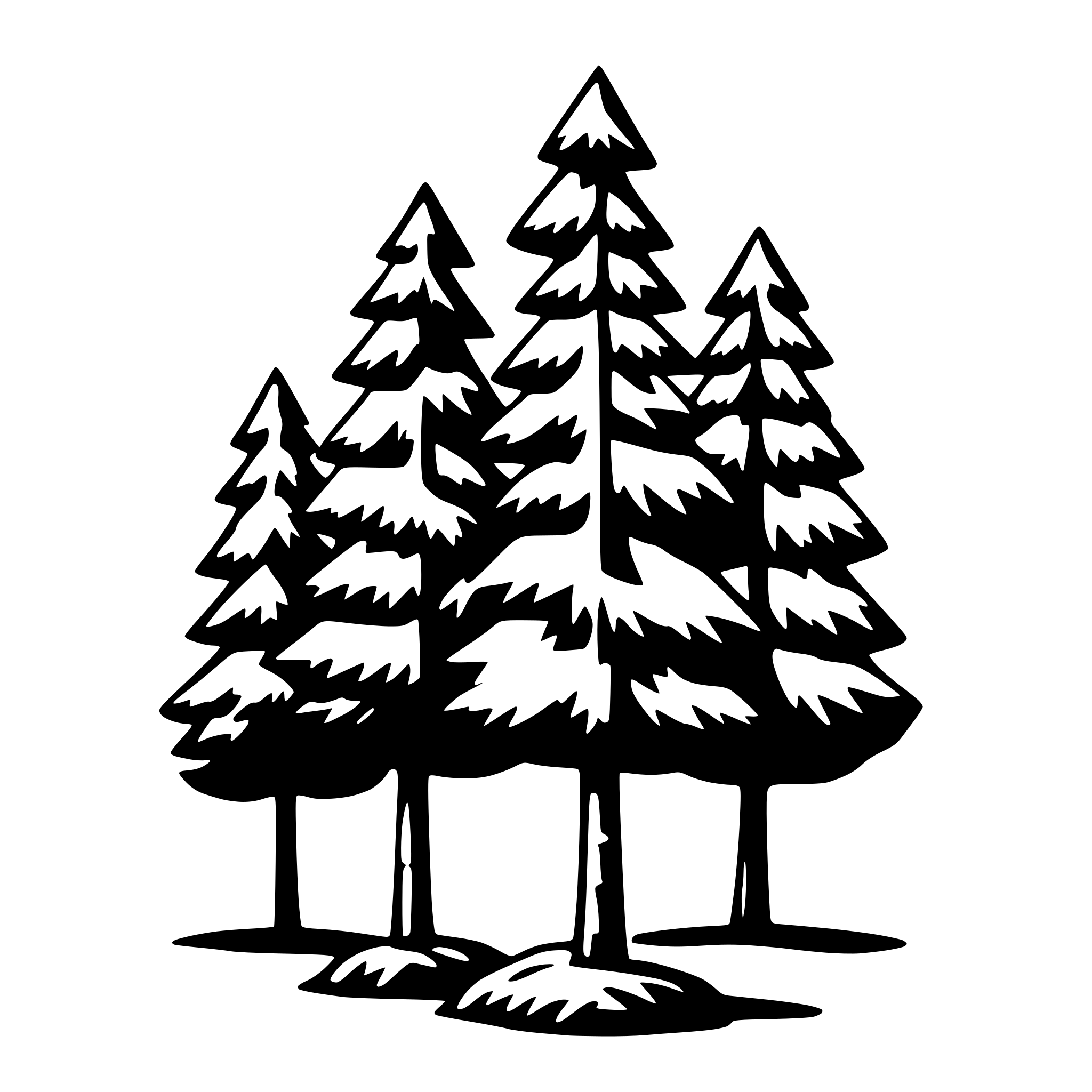AI-generated SVG of a PINE TREES SIMPLE
