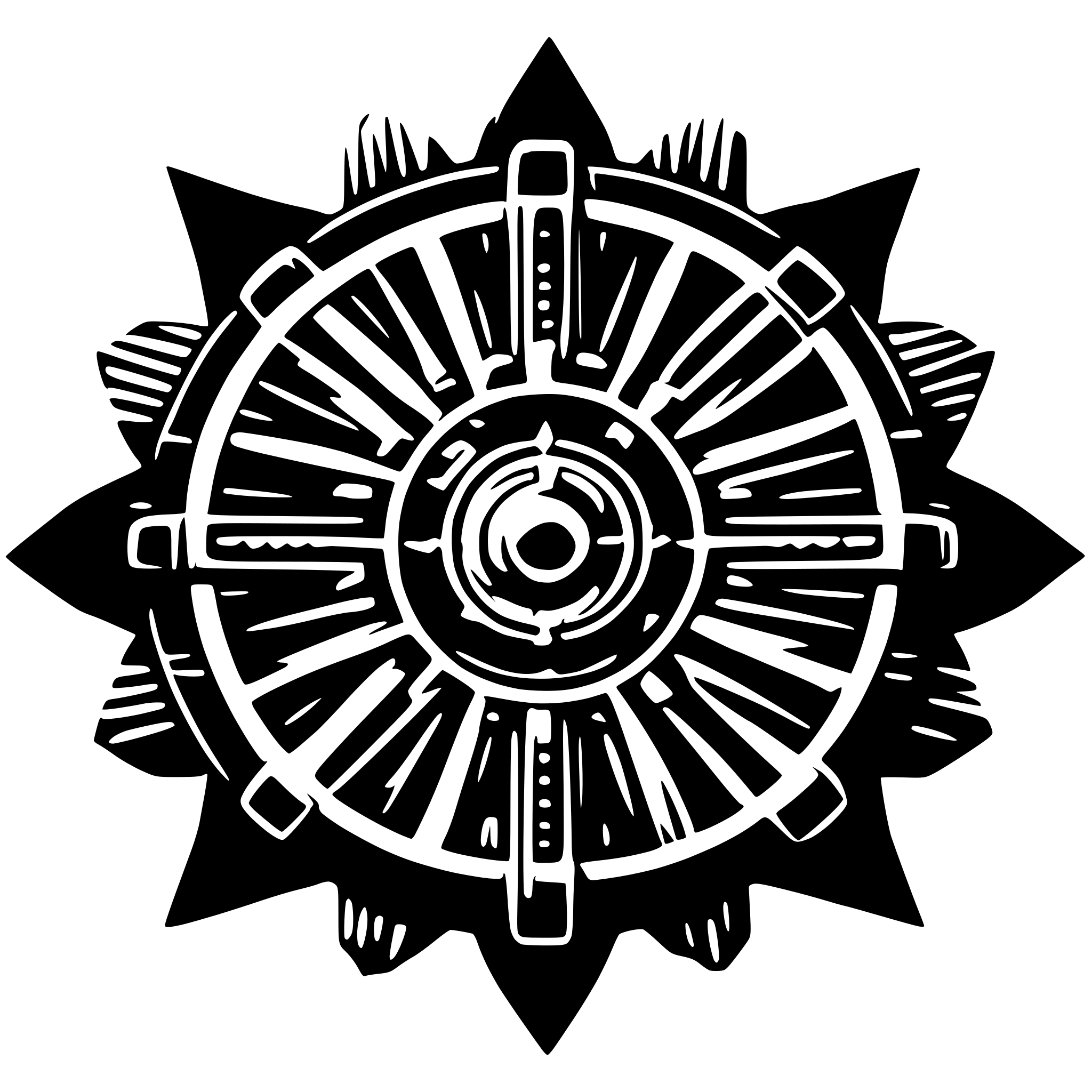 AI-generated SVG of a futuristic like mandala, tech style