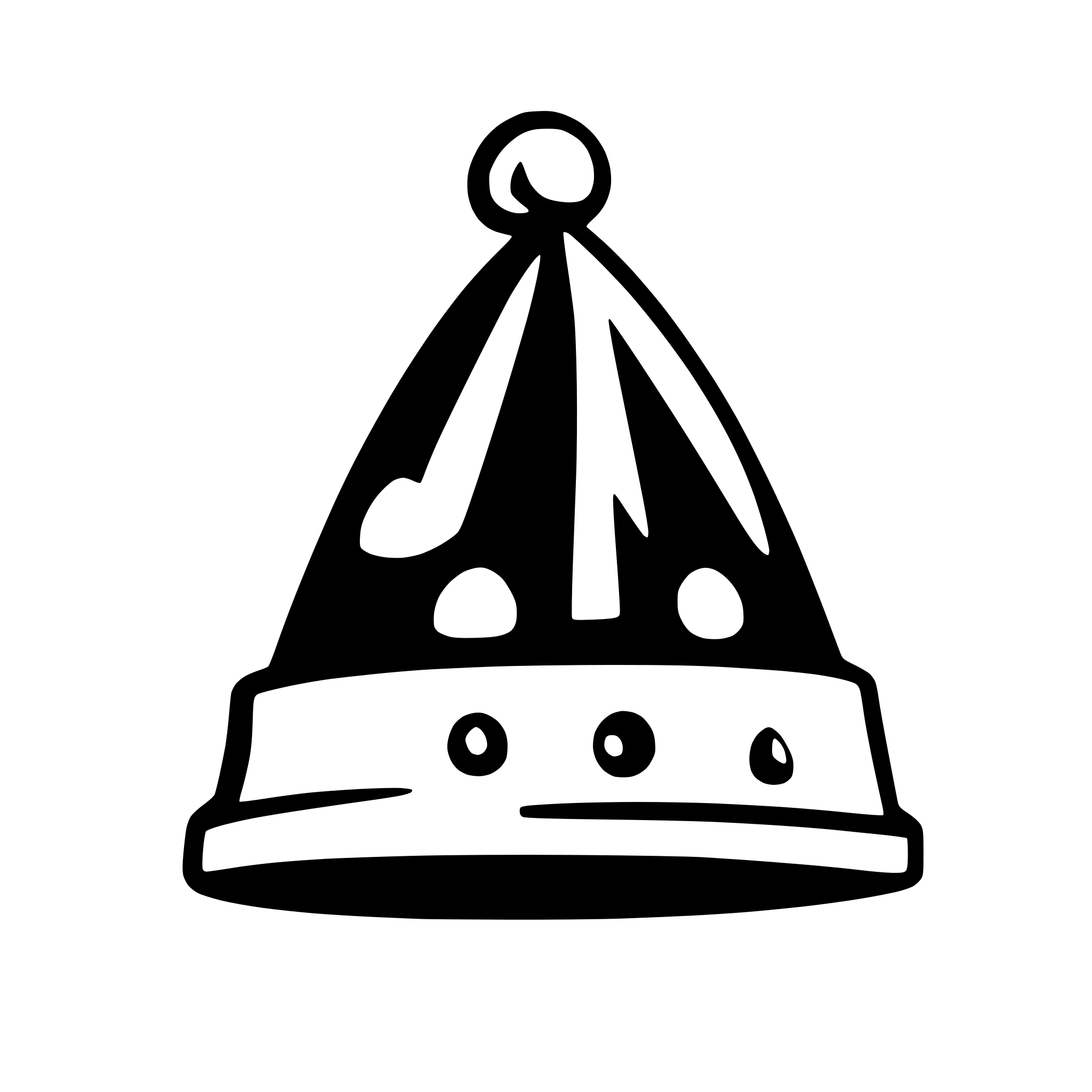 AI-generated SVG of a Court jester hat with bells