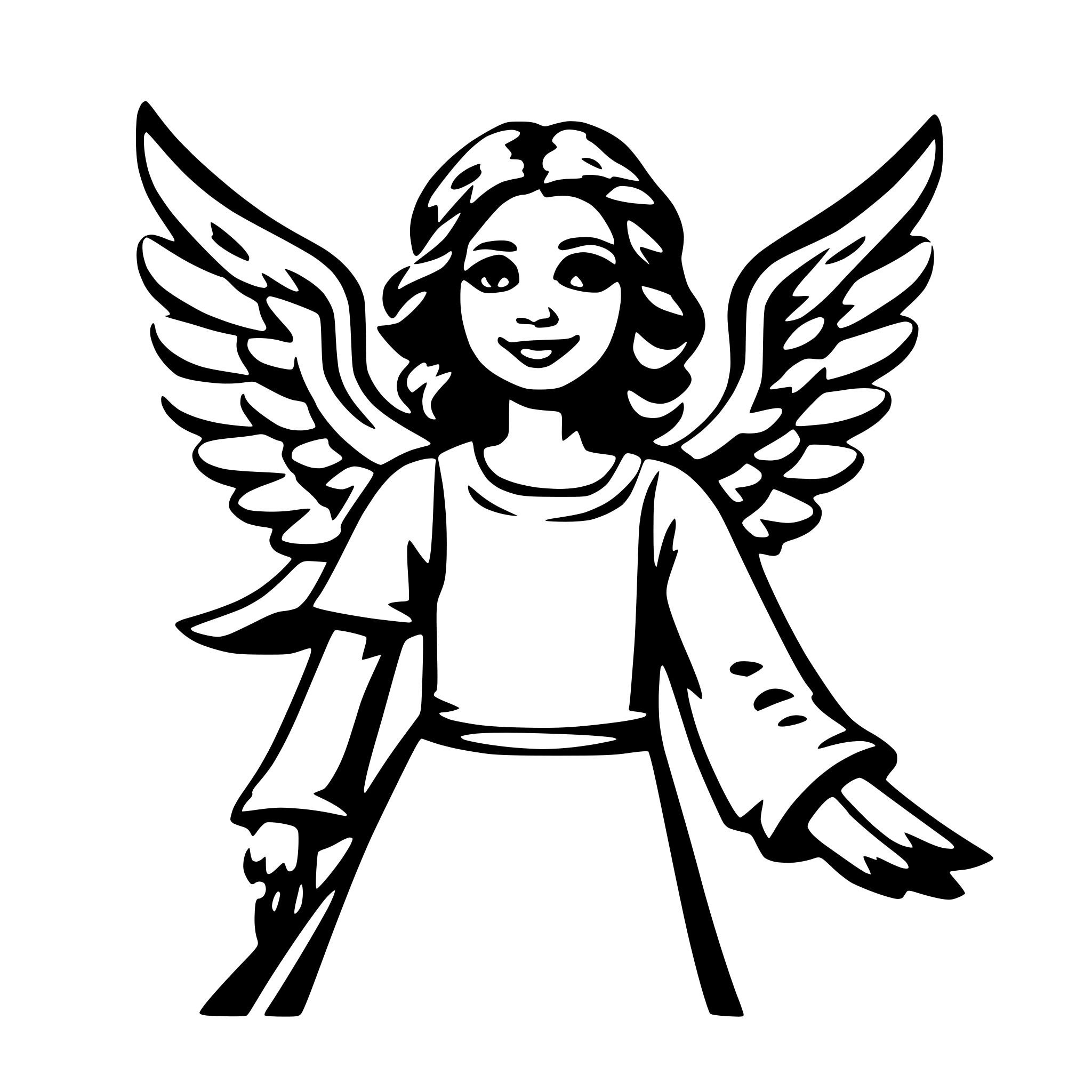 AI-generated SVG of a christmas angel