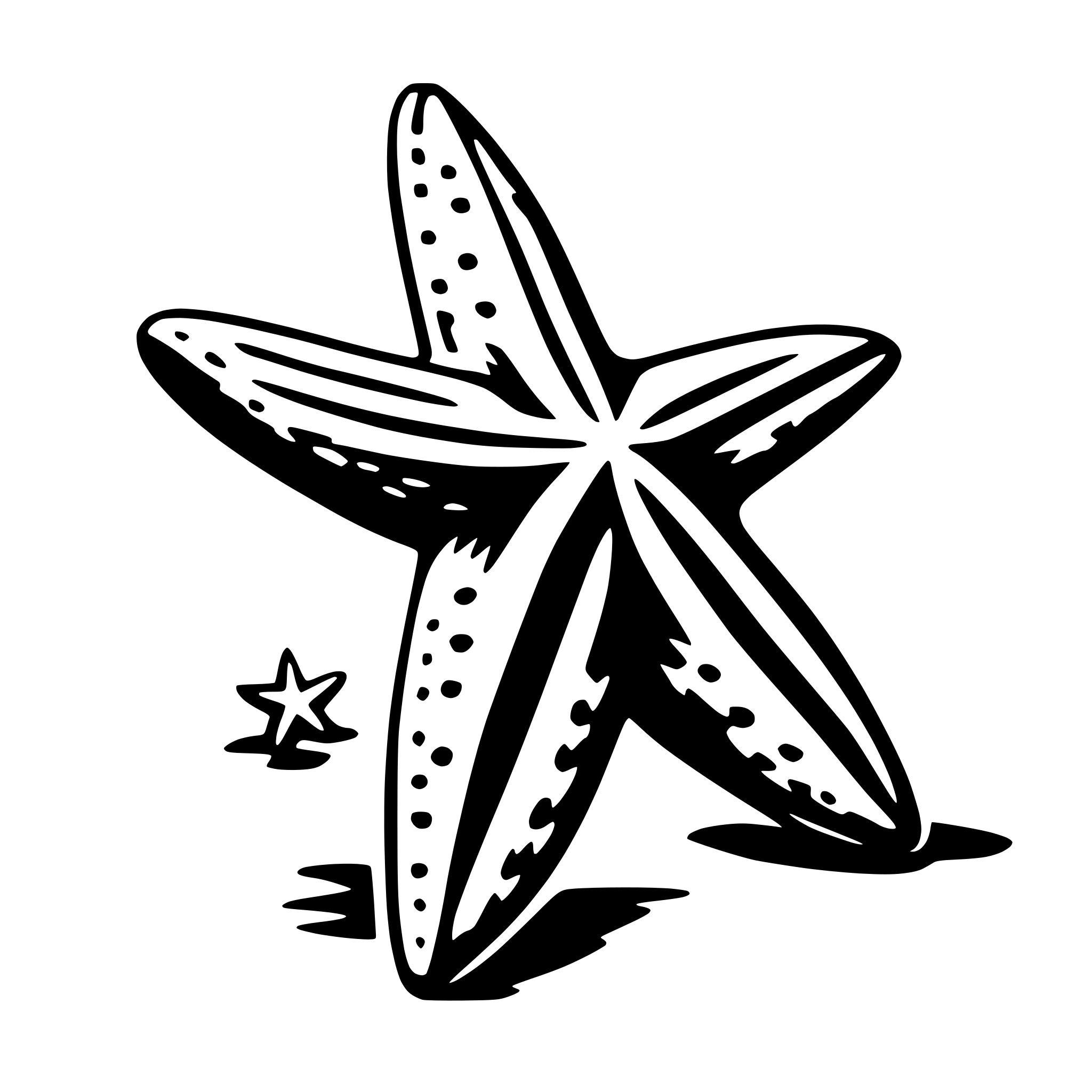 AI-generated SVG of 'starfish'