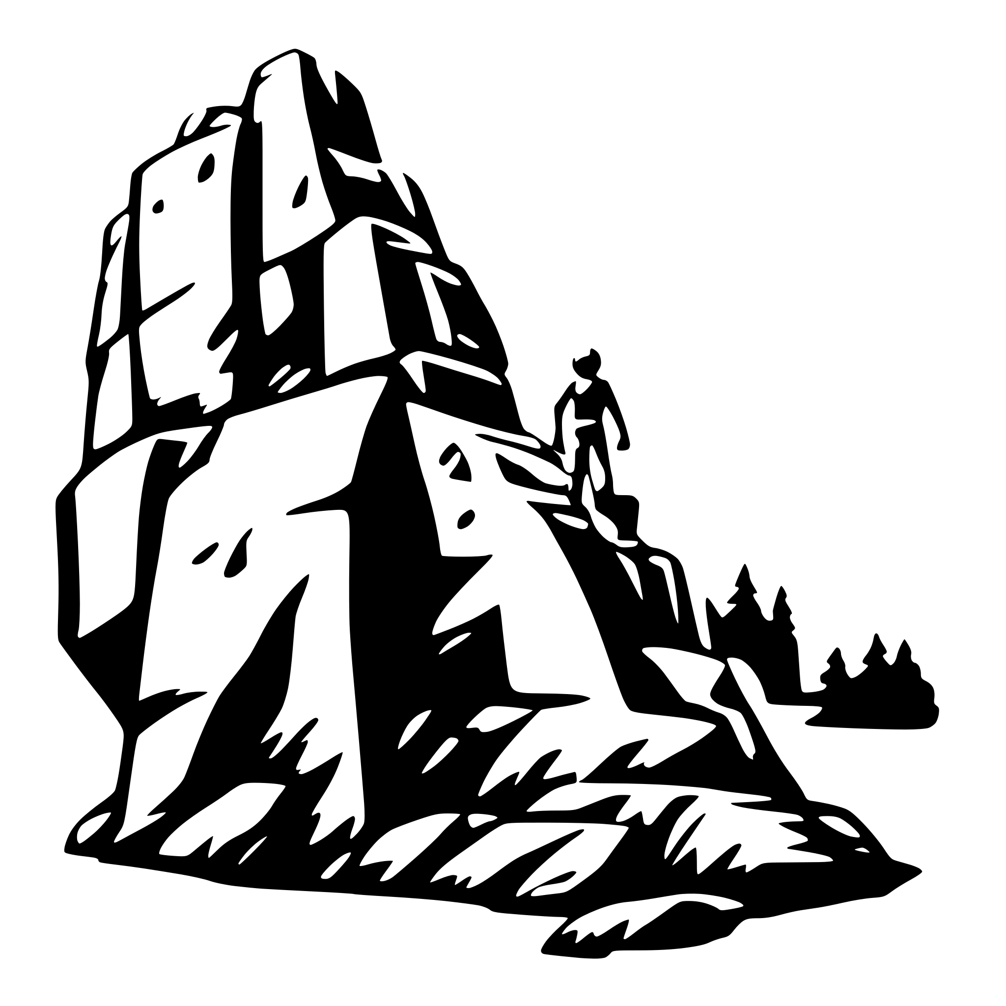 AI-generated SVG of 'Rock climbing journal'