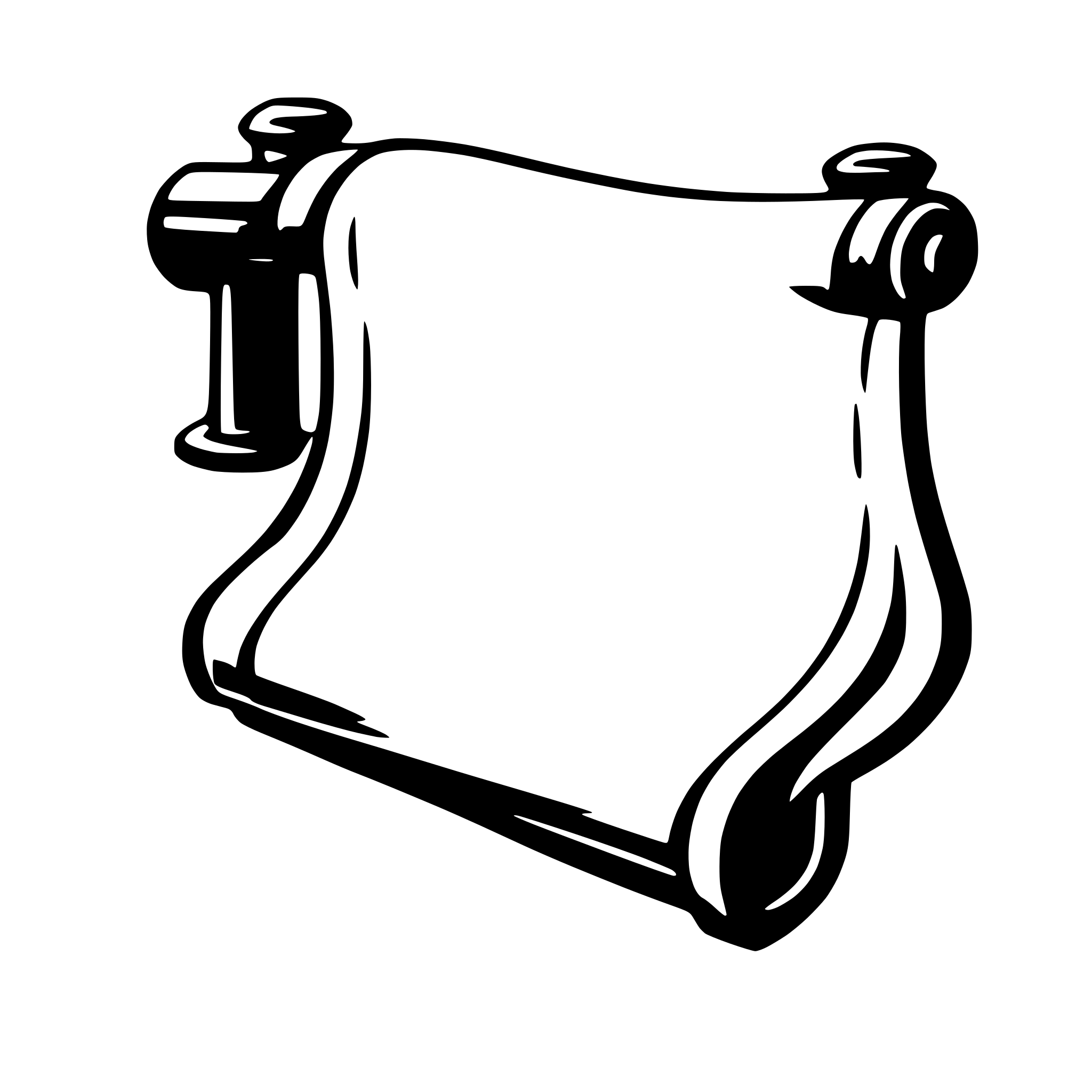 AI-generated SVG of a a scroll partially open