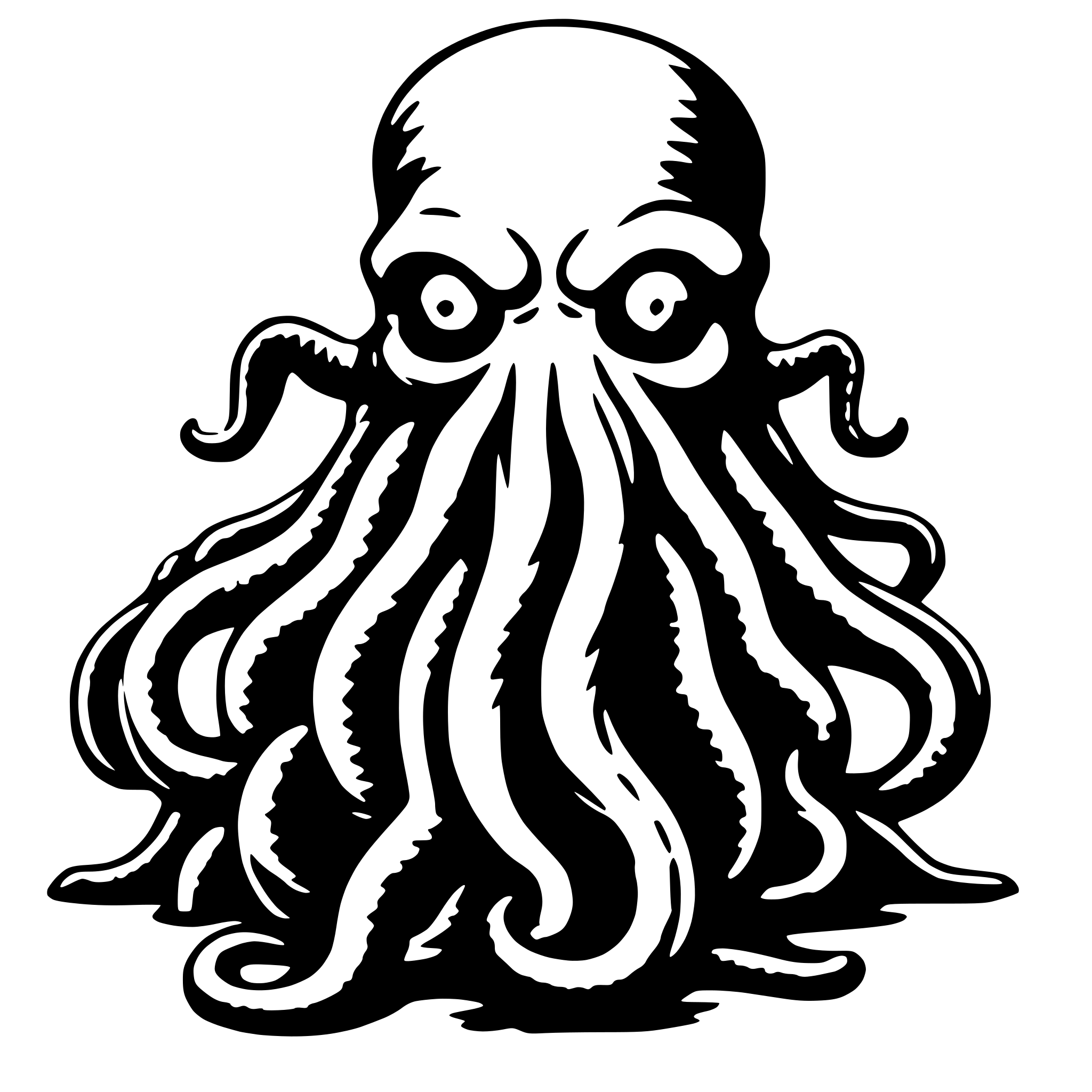 AI-generated SVG of a cthulhu