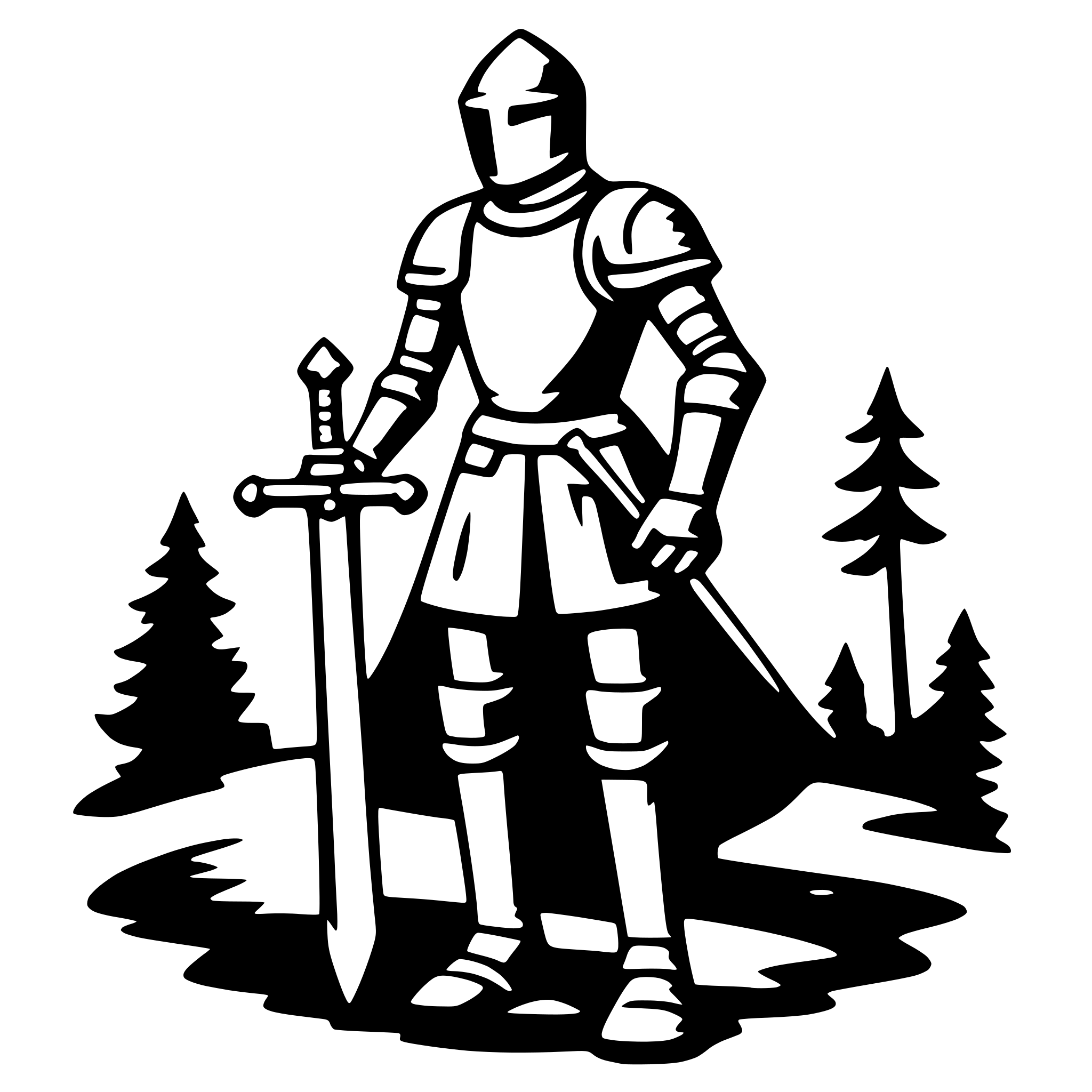 AI-generated SVG of 'knight'