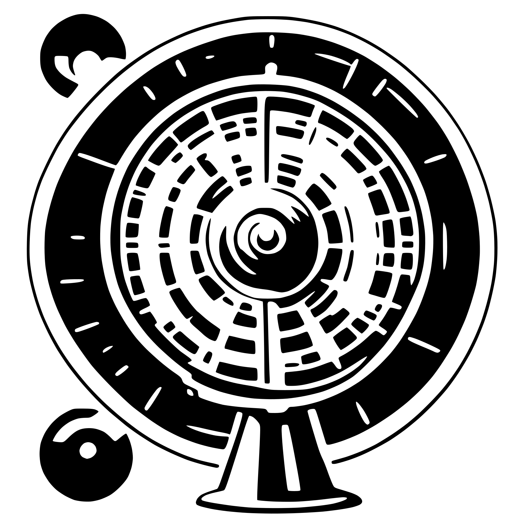 AI-generated SVG of a radar rotatif