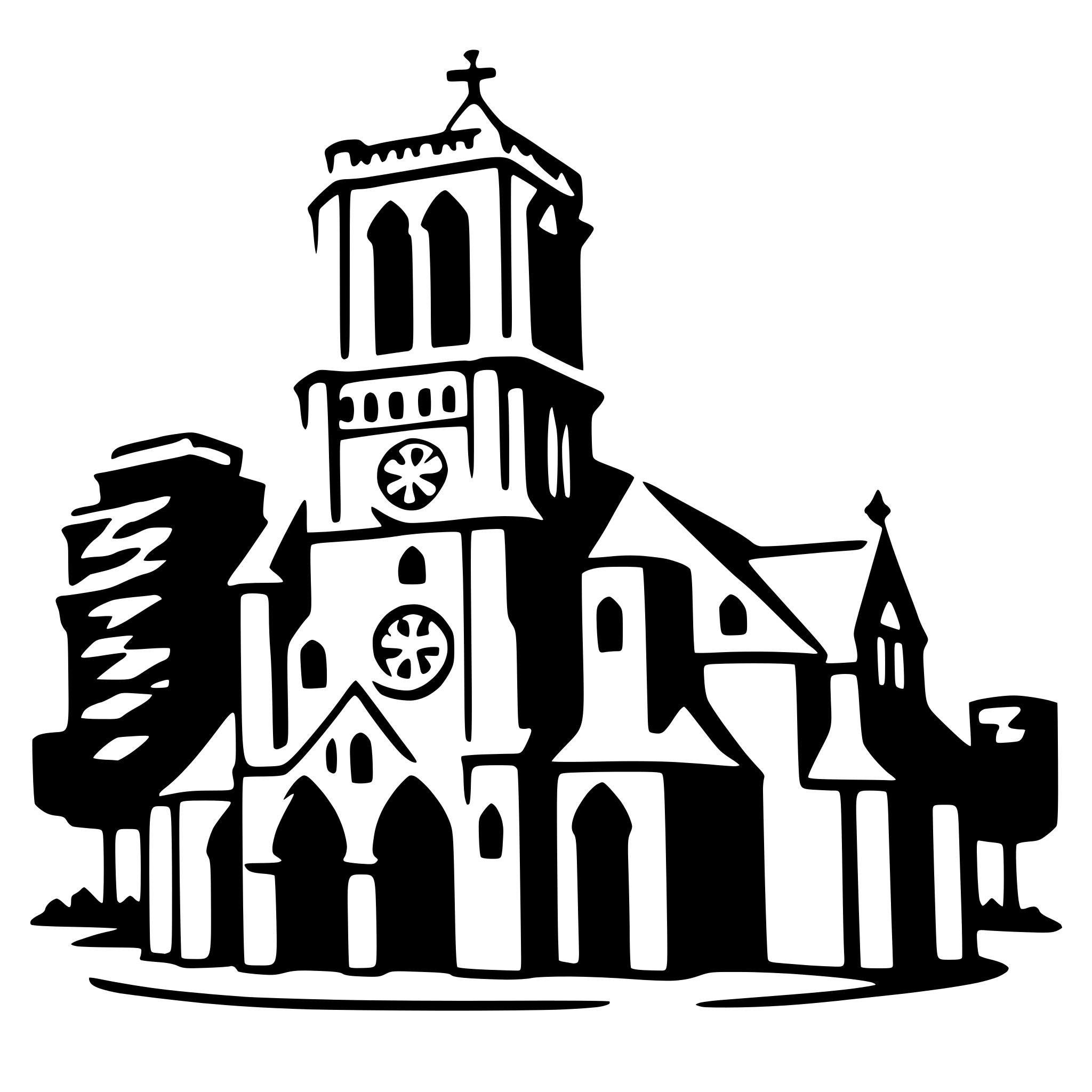 AI-generated SVG of a notre dame cathedral