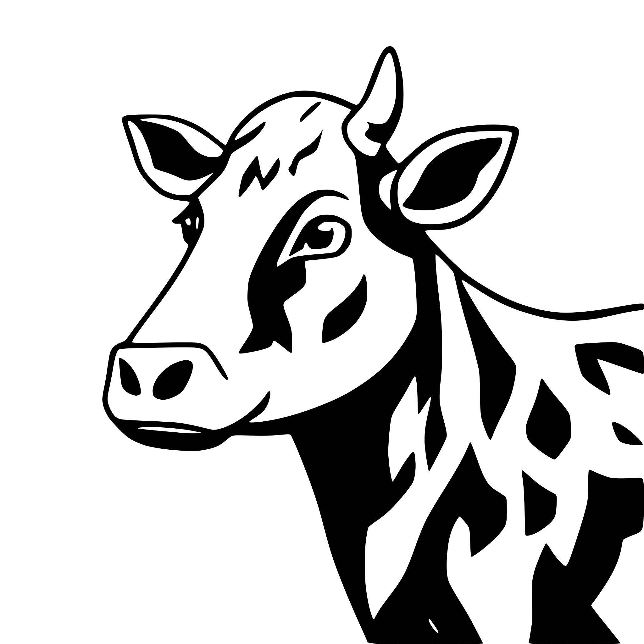 AI-generated SVG of 'side view of whole cow'