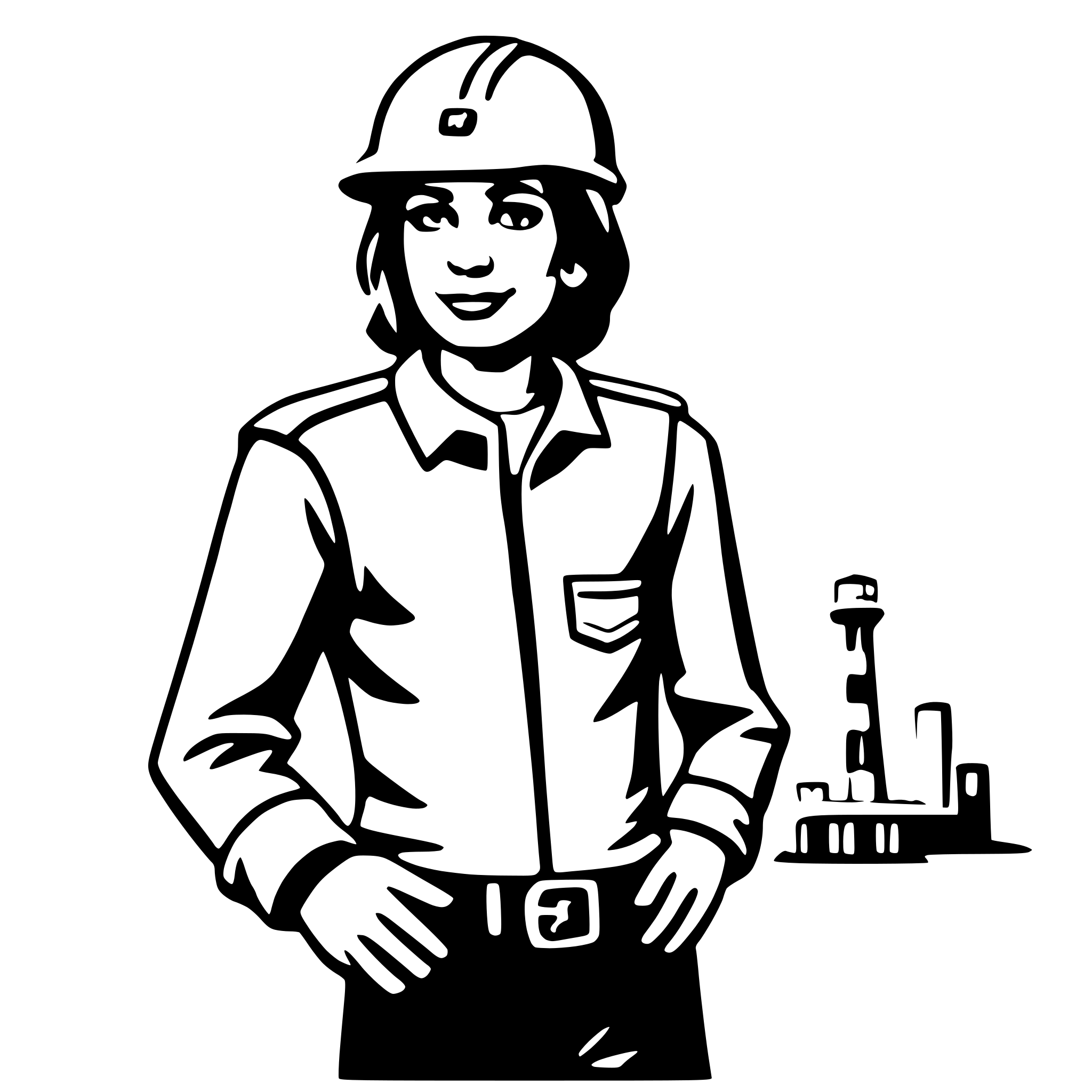 AI-generated SVG of a civil engineer