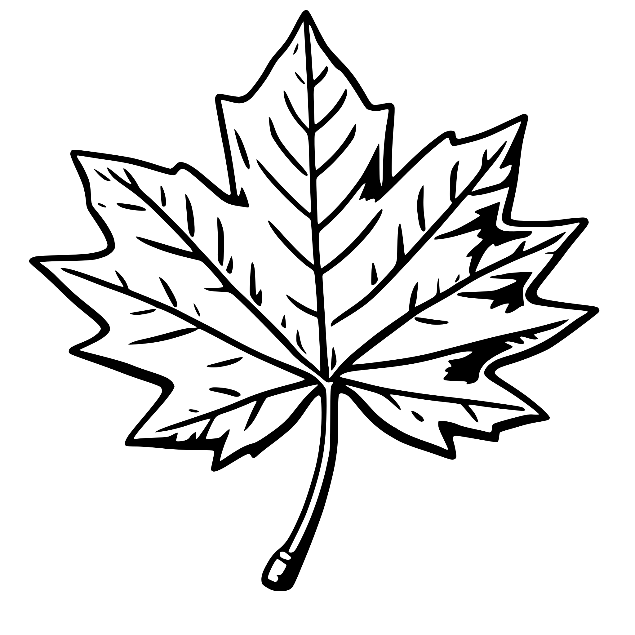 AI-generated SVG of 'maple leave'