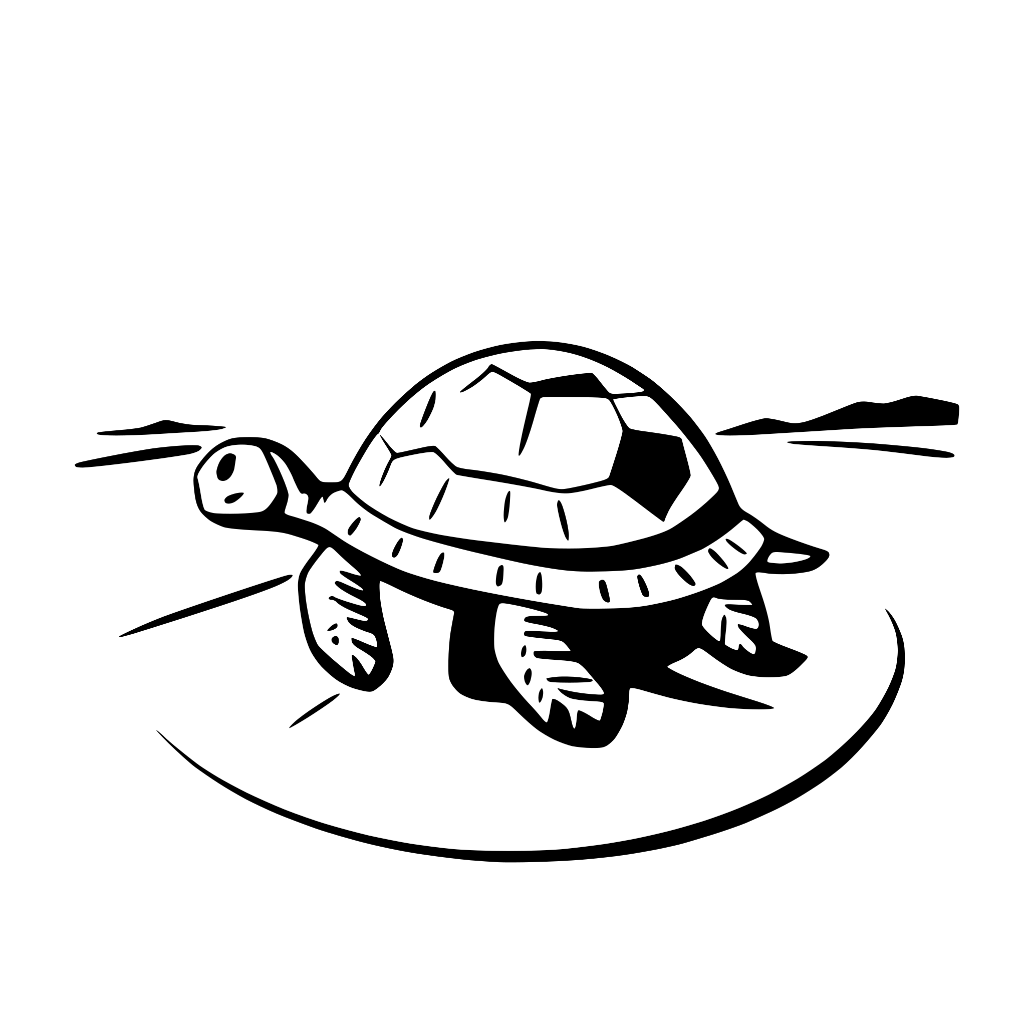 AI-generated SVG of 'turtle walking on a beach'