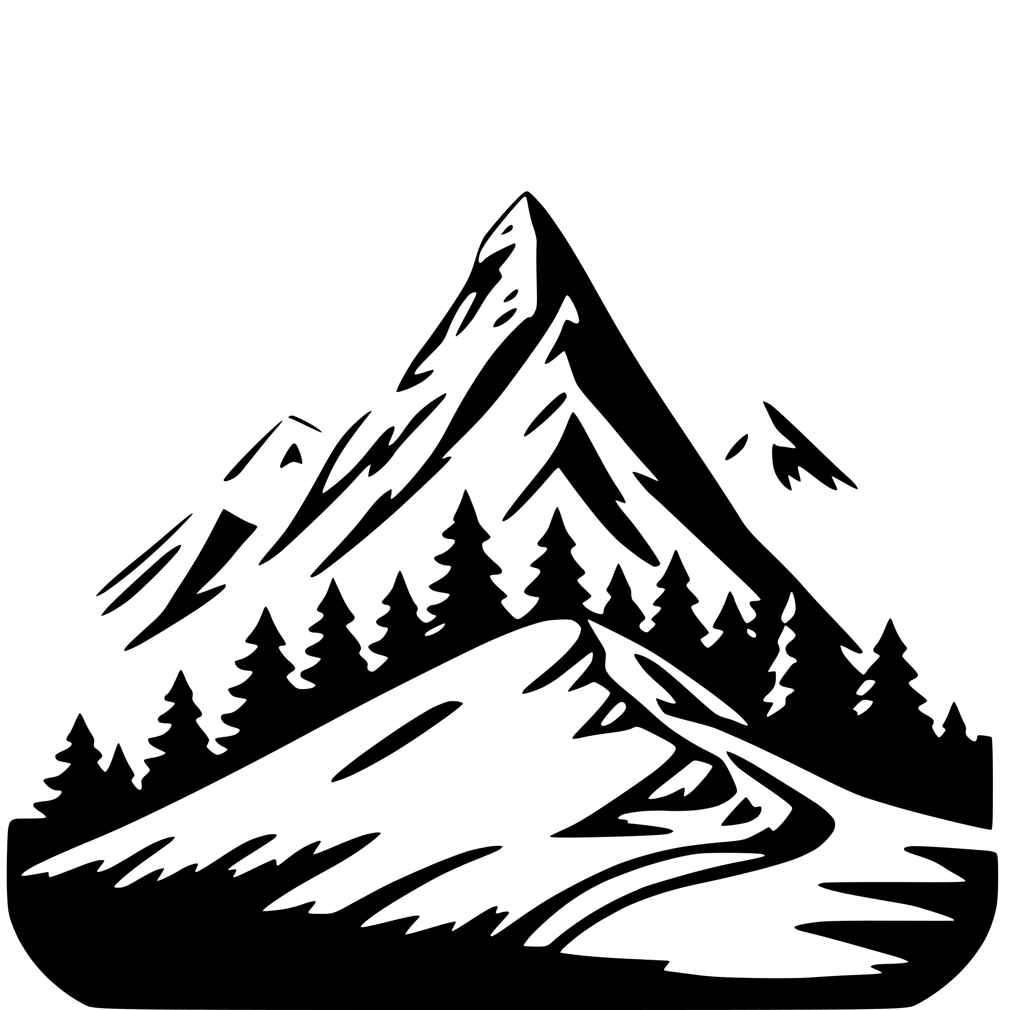 AI-generated SVG of a mountain summit