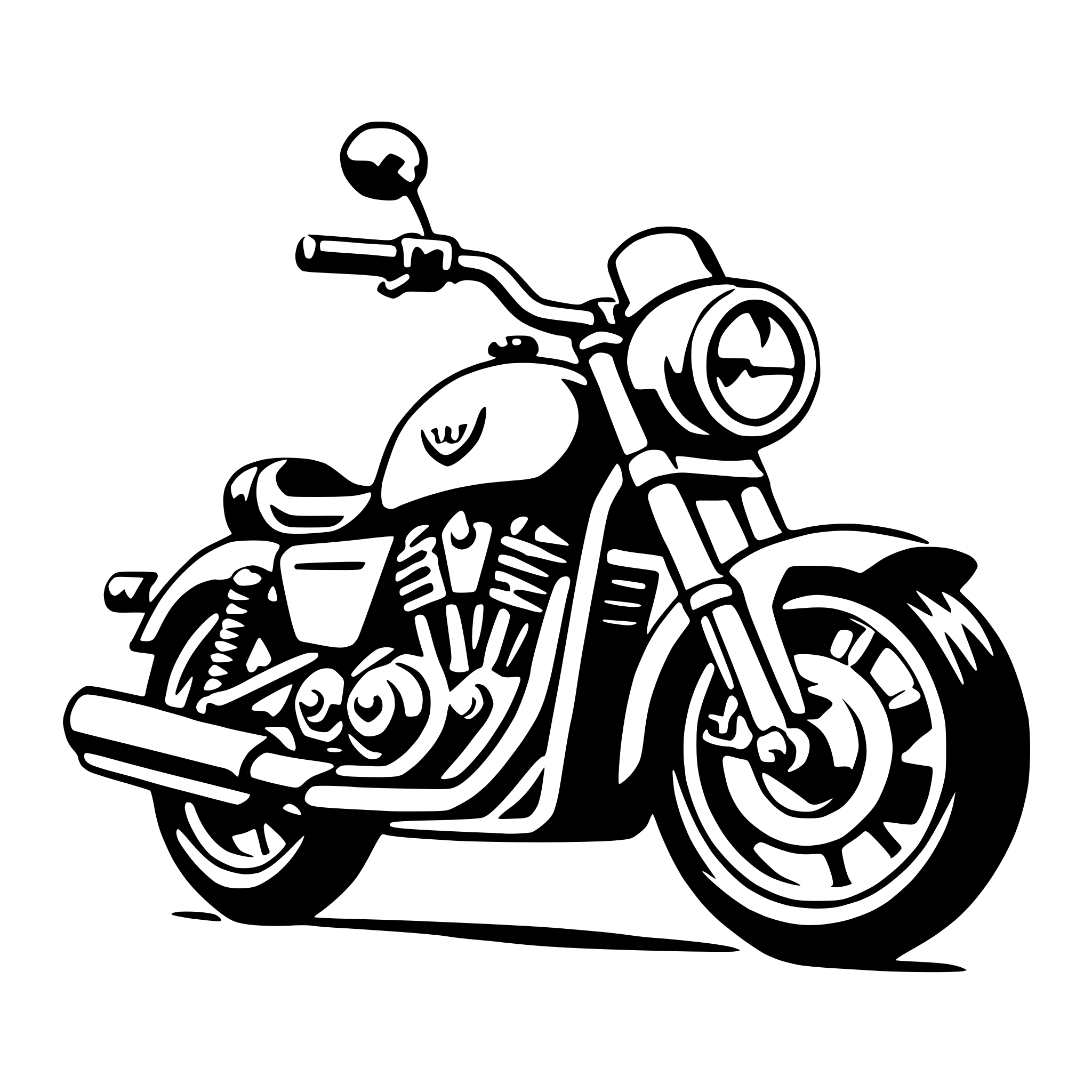 AI-generated SVG of a touring motorcycle