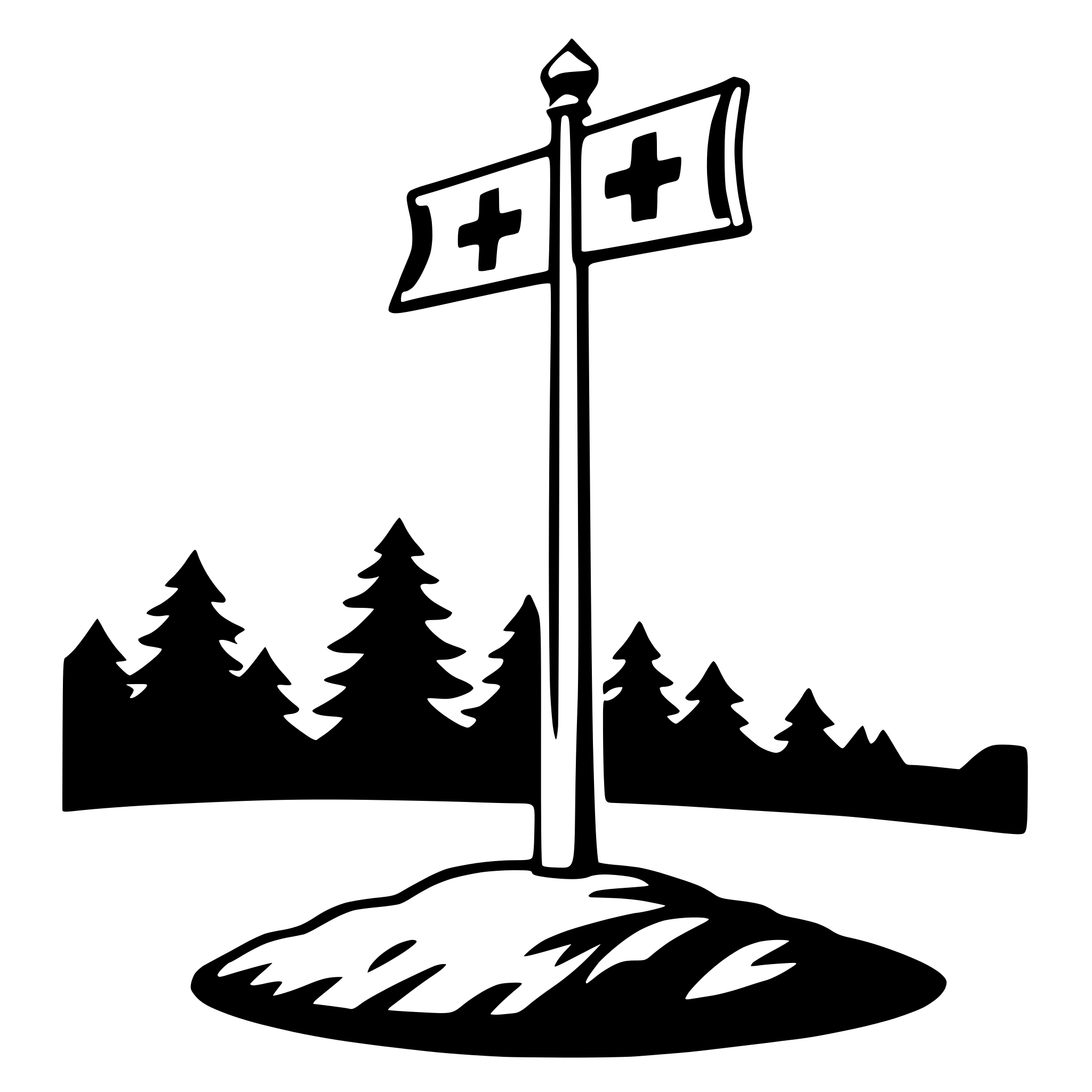 AI-generated SVG of a flagpole