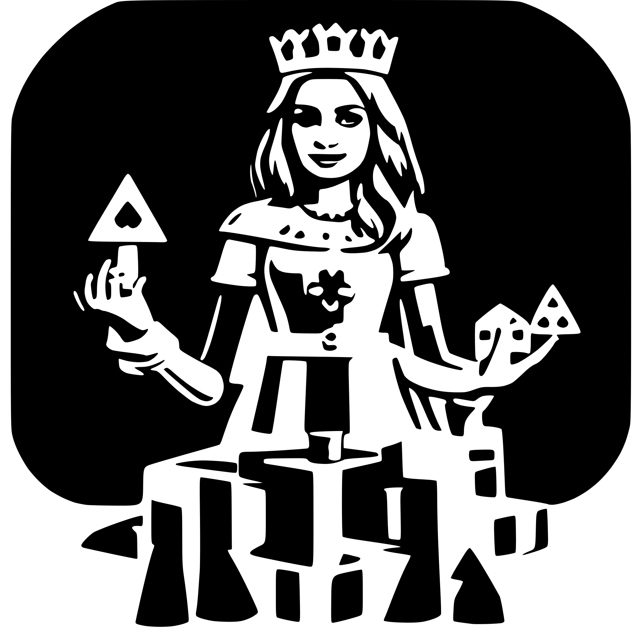 AI-generated SVG of a boardgame queen of the meeples