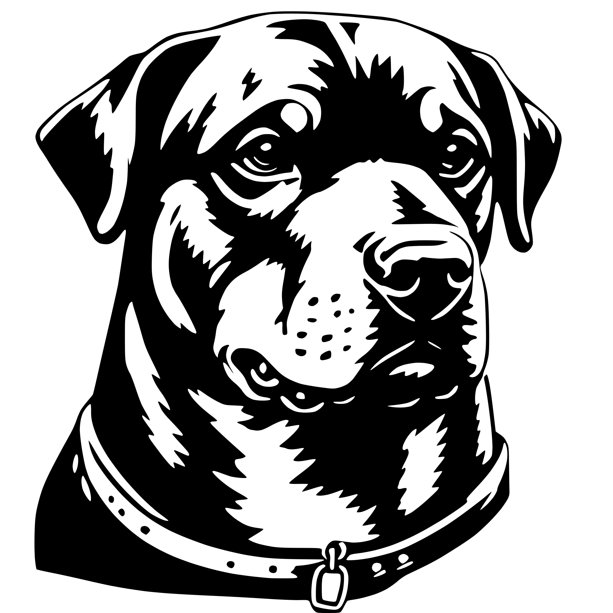 AI-generated SVG of a rottweiler